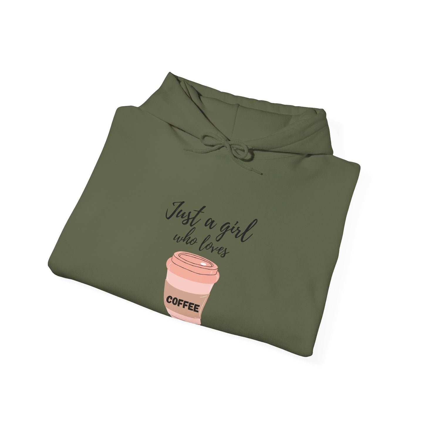 Just A Girl Who Loves Coffee Women's Heavy Blend™ Hooded Sweatshirt