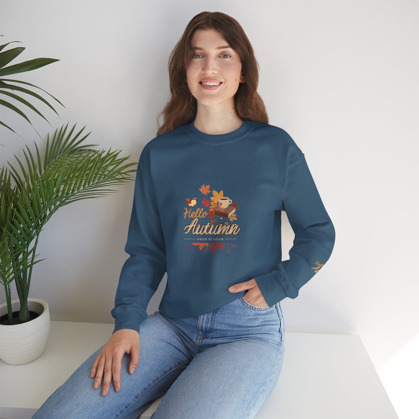Hello Autumn Season Of Colour Unisex Heavy Blend™ Crewneck Sweatshirt