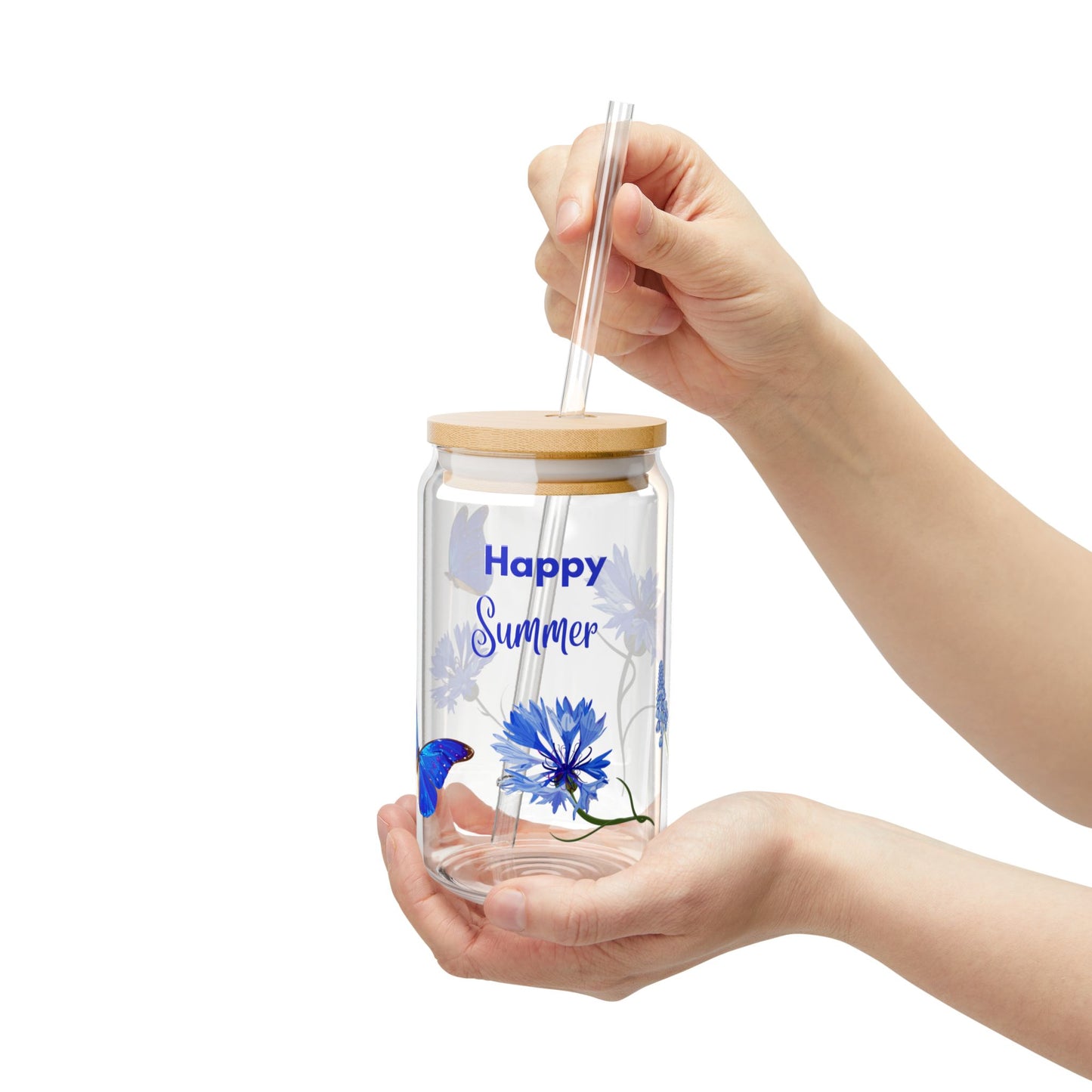 Happy Summer Sipper Glass, 16oz
