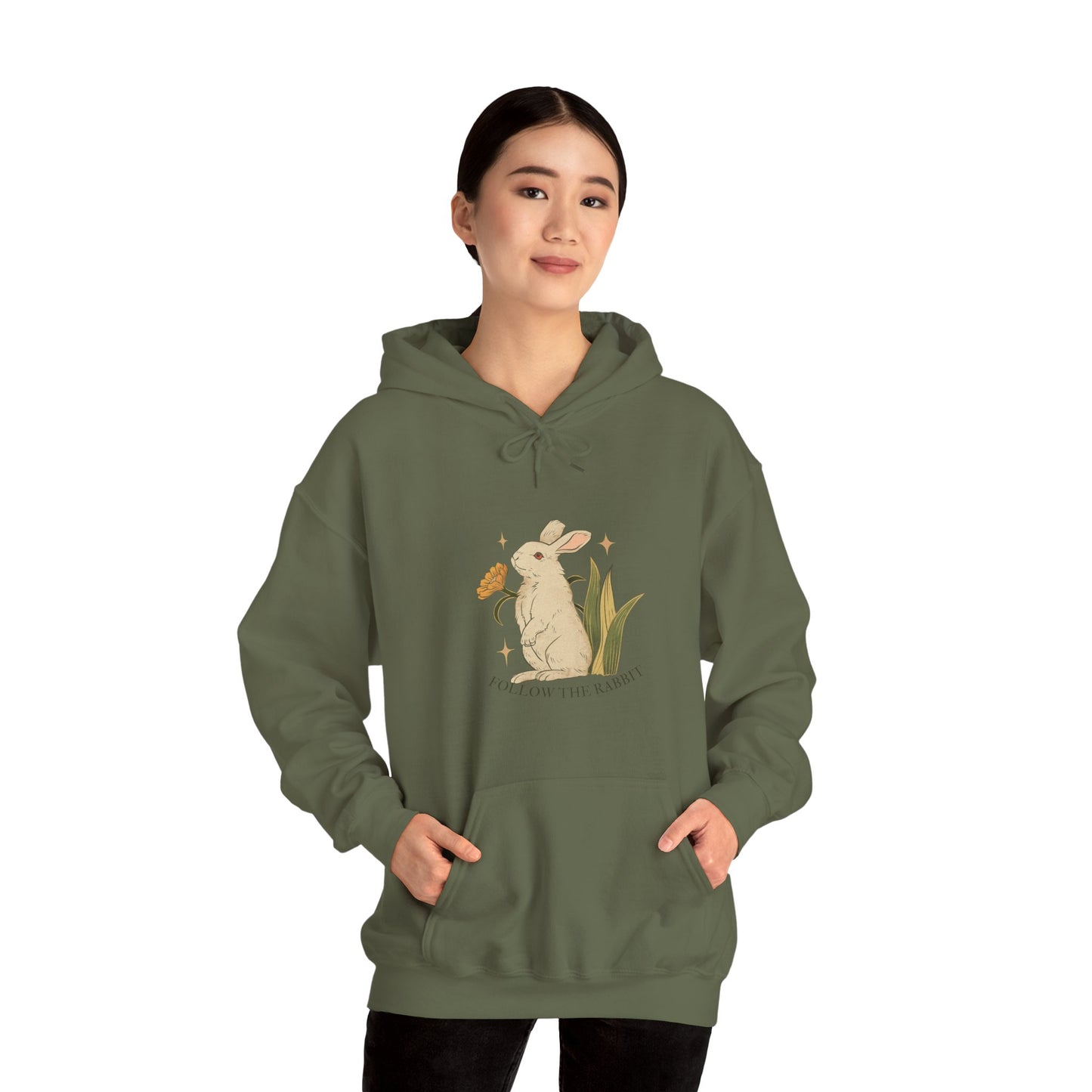 Follow The Rabbit Women's Heavy Blend™ Hooded Sweatshirt