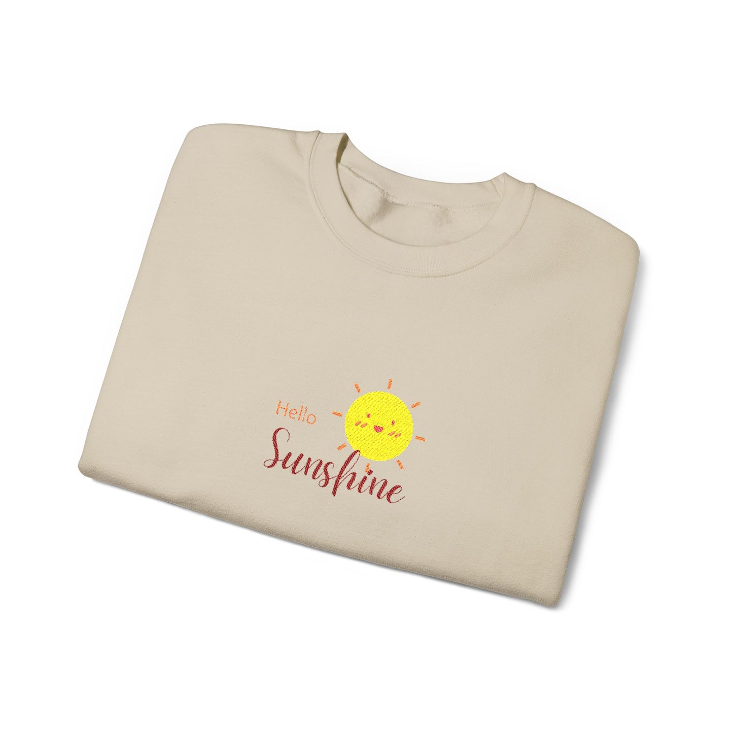 Hello Sunshine Unisex Heavy Blend™ Crewneck Sweatshirt (Embroidery Decoration)