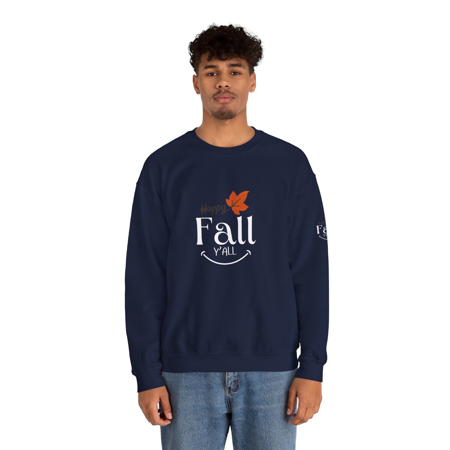 Happy Fall Y'all Unisex Heavy Blend™ Crewneck Sweatshirt
