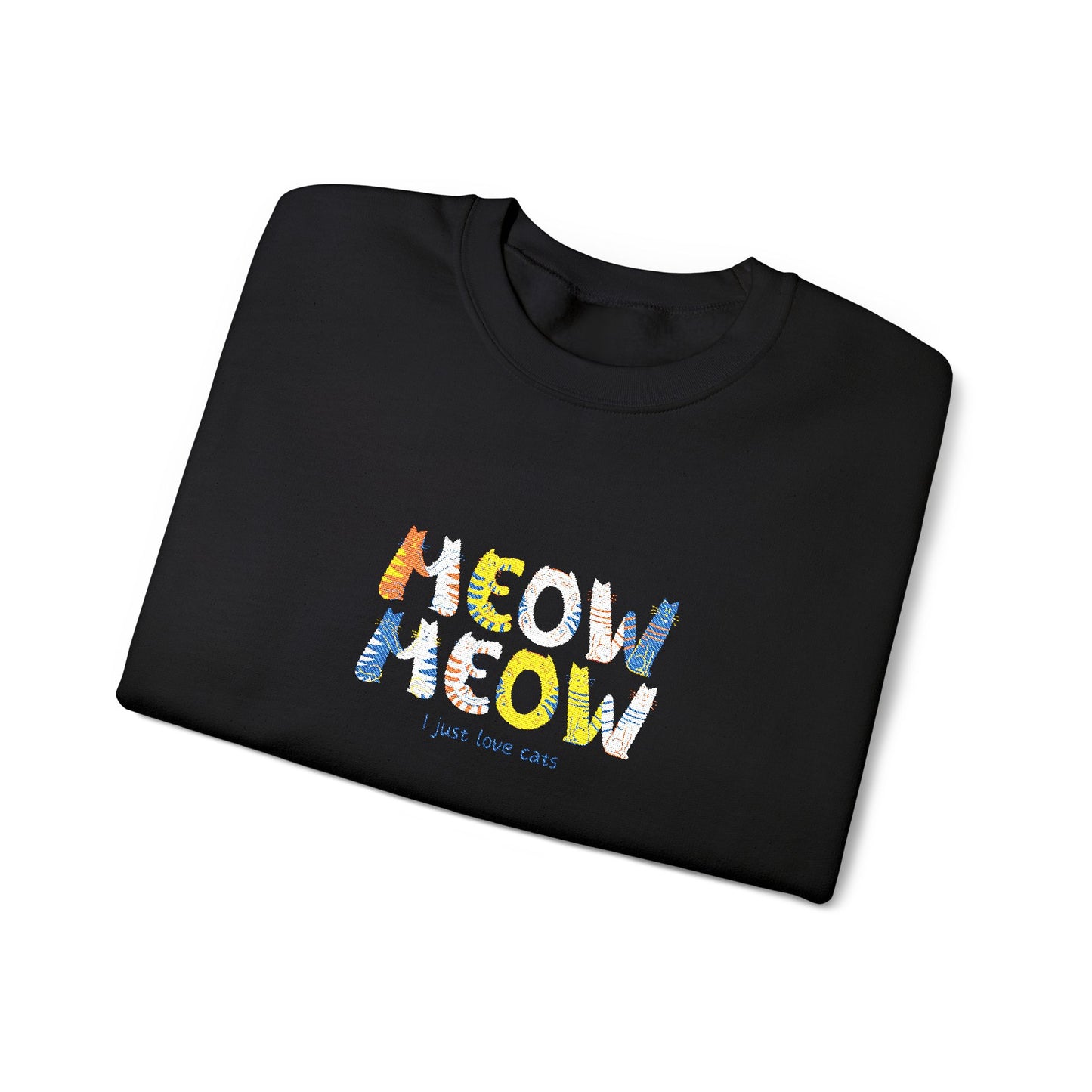 Meow Unisex Heavy Blend™ Crewneck Sweatshirt (Embroidery Decoration)