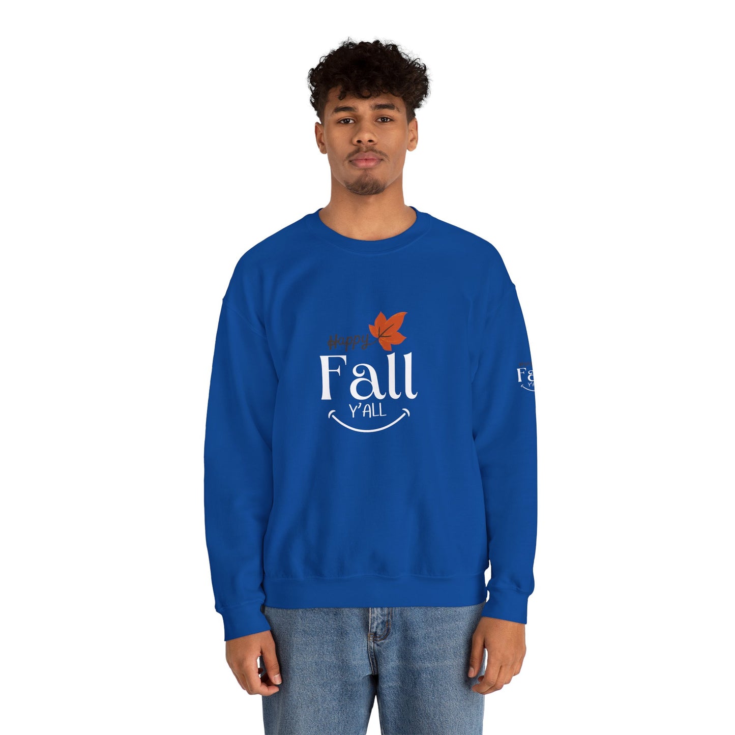 Happy Fall Y'all Unisex Heavy Blend™ Crewneck Sweatshirt
