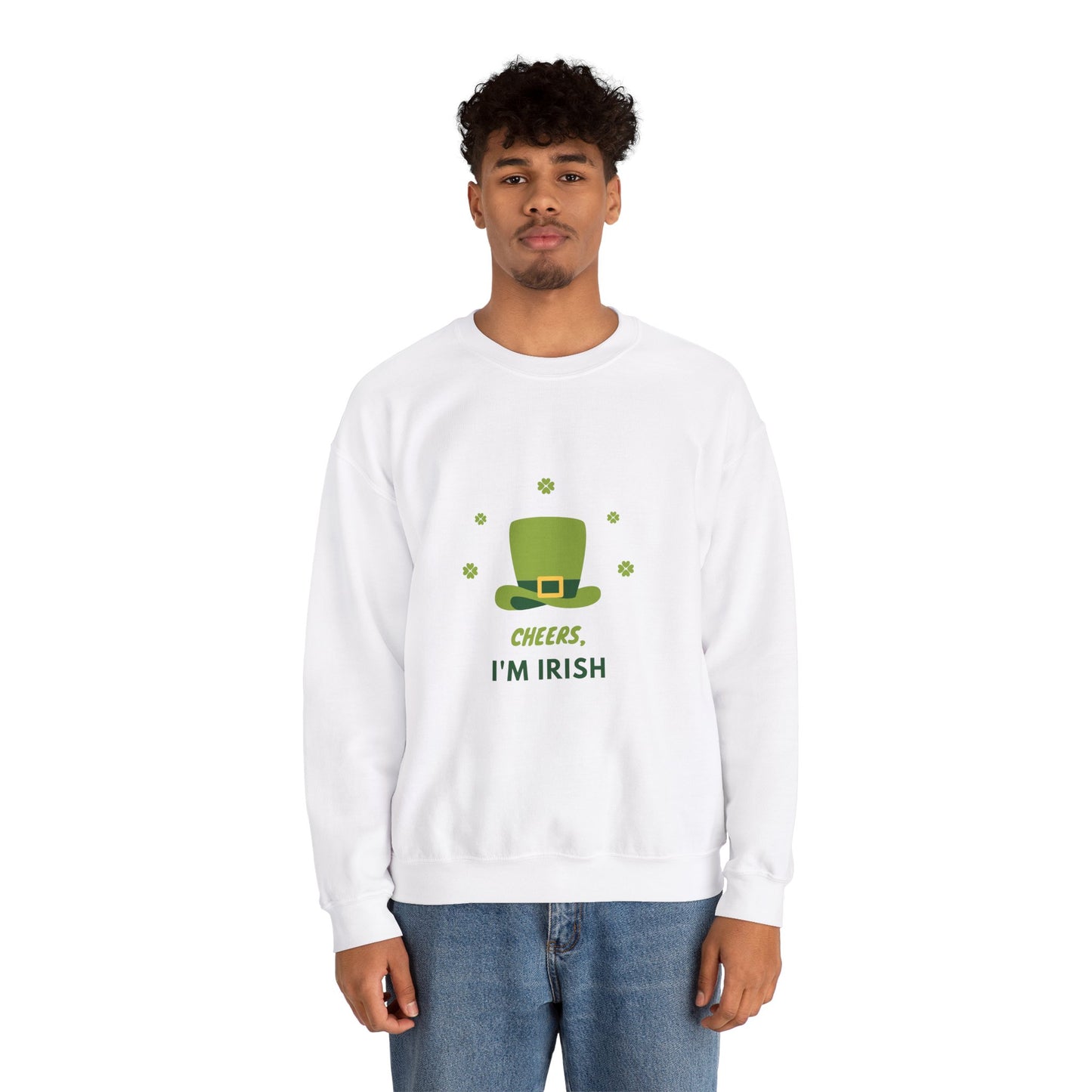 Cheers I'm Irish Unisex Heavy Blend™ Crewneck Sweatshirt