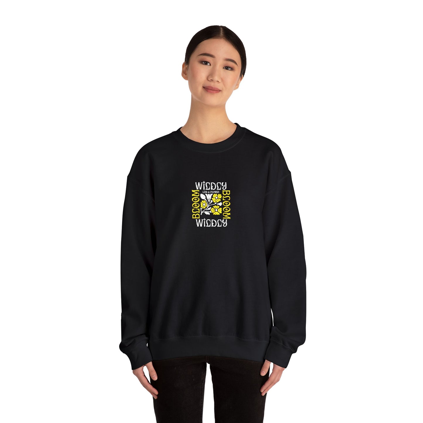 Bloom Wildly Unisex Heavy Blend™ Crewneck Sweatshirt (Embroidery Decoration)
