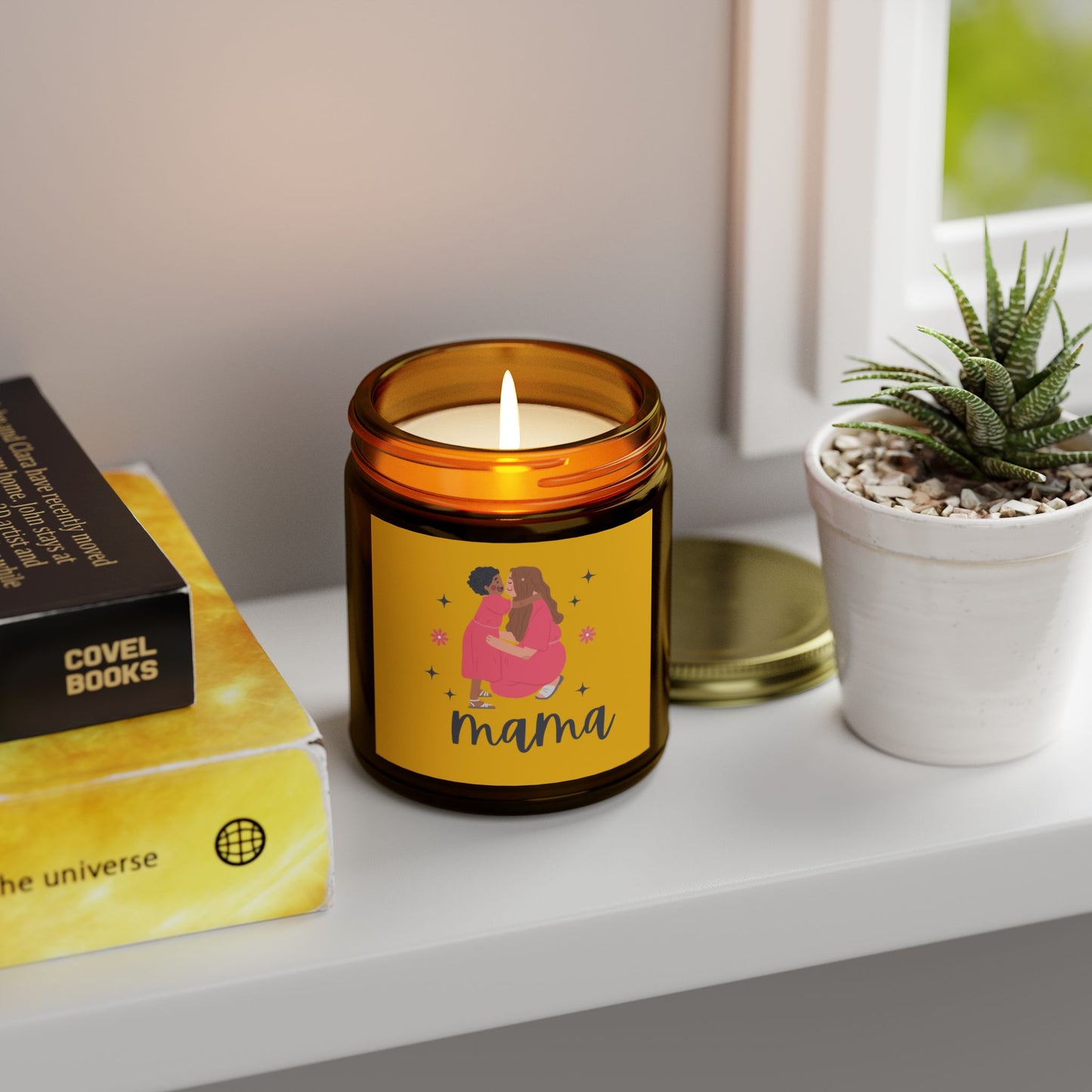 Mama Mango Coconut Scented Candles, Coconut Apricot Wax (9oz)