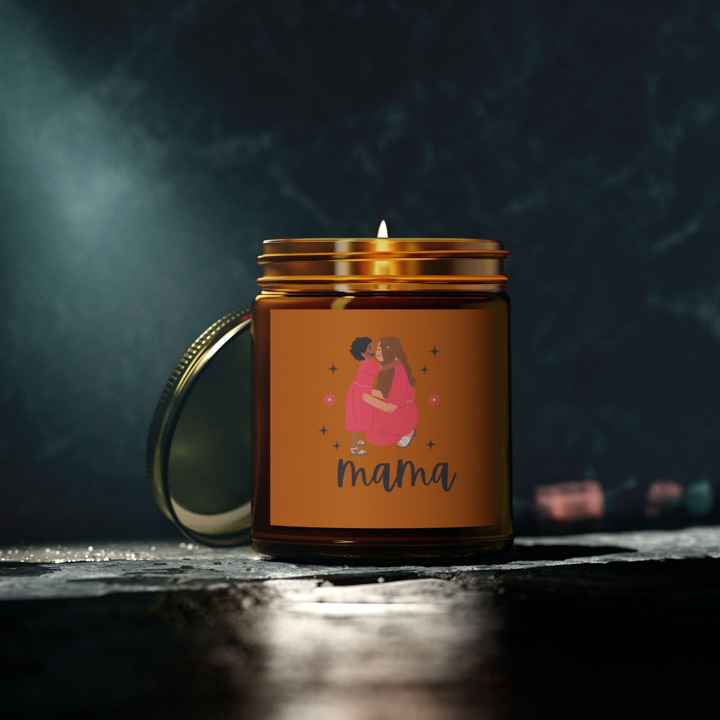Mama Cinnamon Chai Scented Candles, Coconut Apricot Wax (9oz)