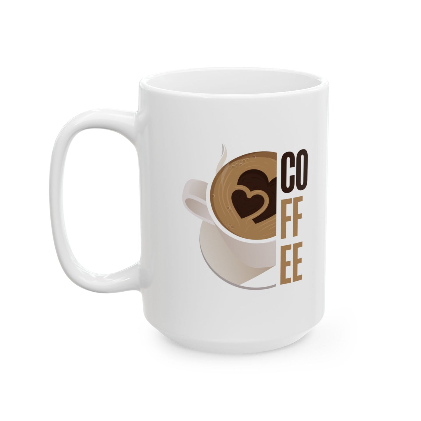 Coffee Ceramic Mug, (11oz, 15oz)