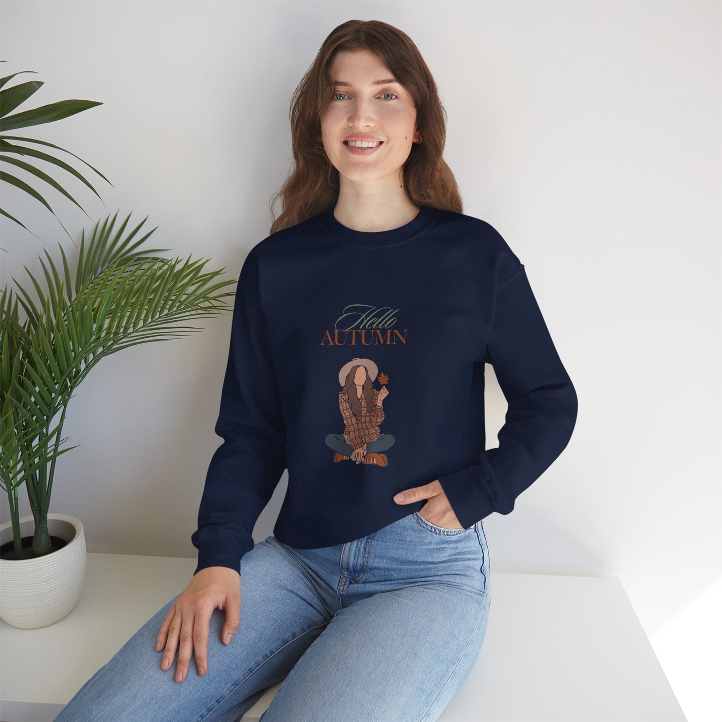 Brown Autumn Women's Heavy Blend™ Crewneck Sweatshirt