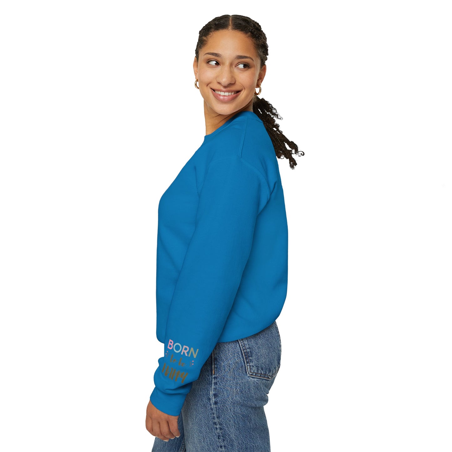 Born To Be Happy Women's Heavy Blend™ Crewneck Sweatshirt