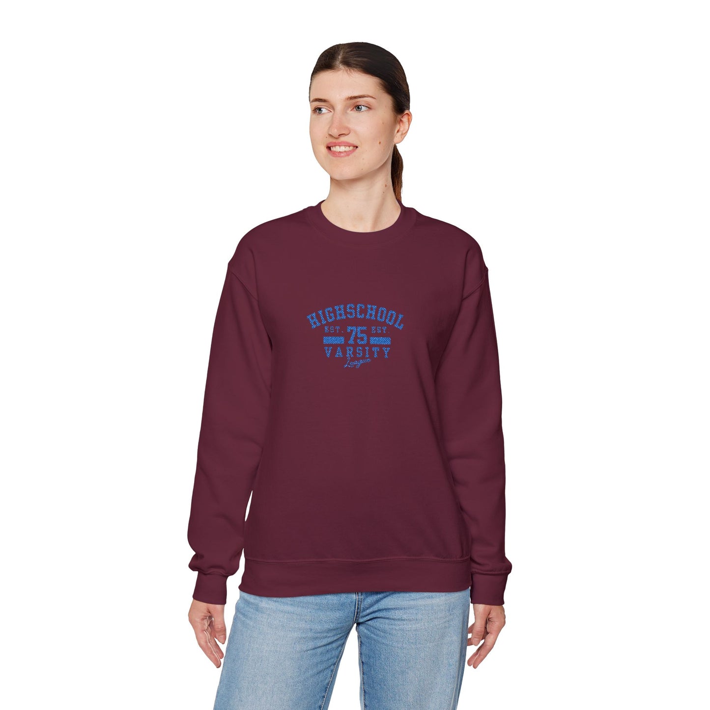 Highschool Unisex Heavy Blend™ Crewneck Sweatshirt (Embroidery Decoration)