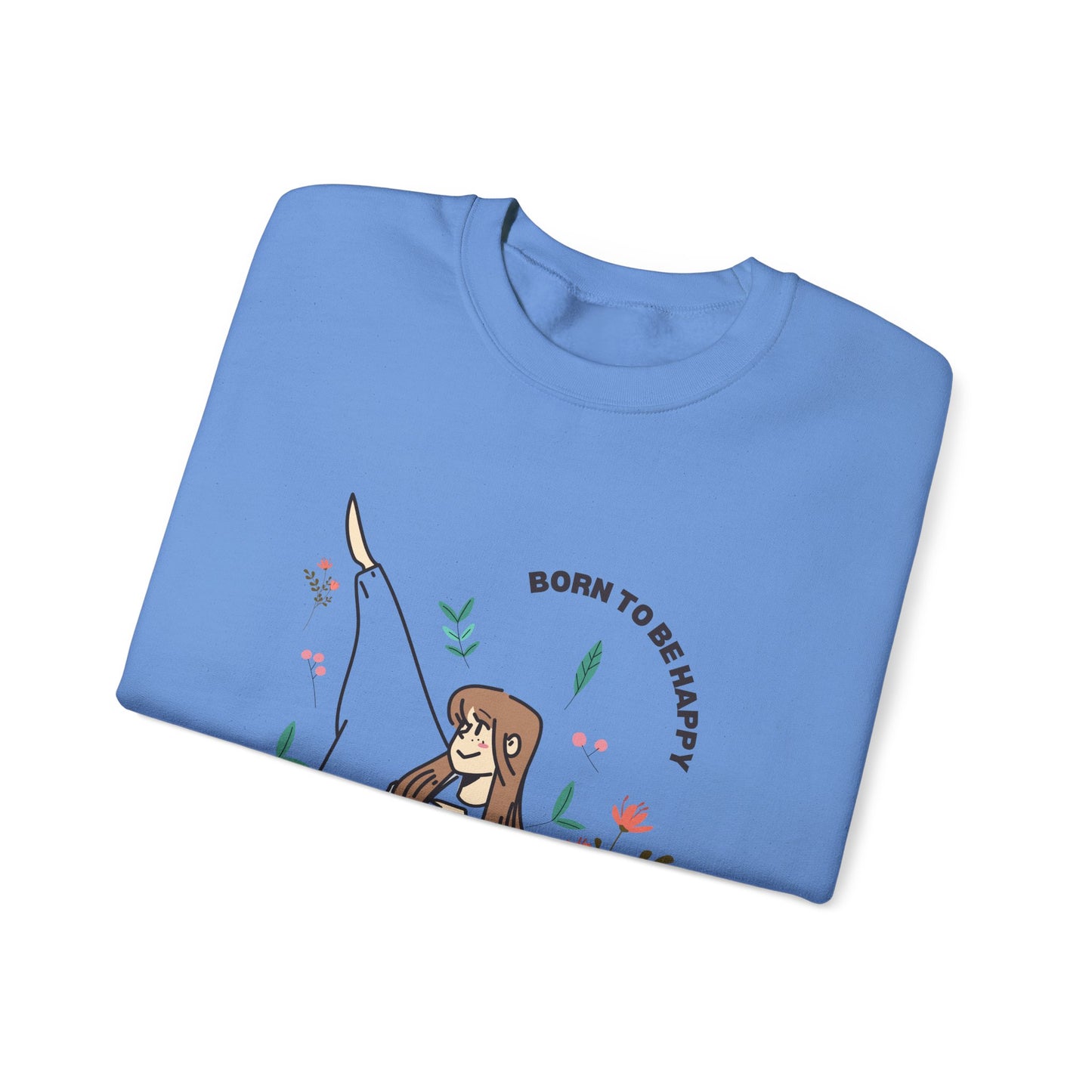 Born To Be Happy Women's Heavy Blend™ Crewneck Sweatshirt