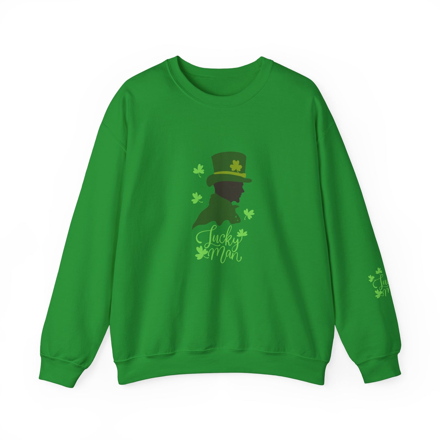 Lucky Man Men's Heavy Blend™ Crewneck Sweatshirt
