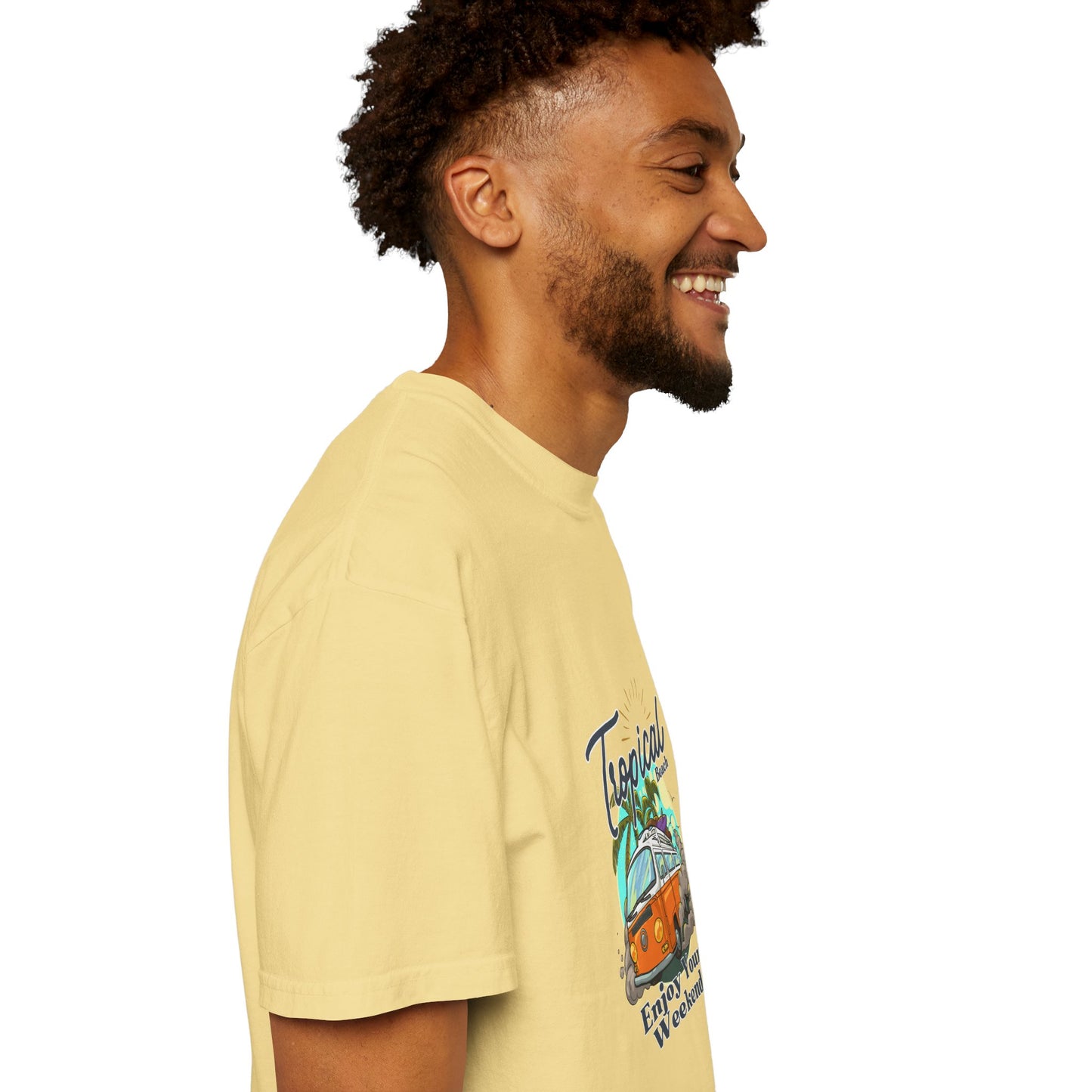 Tropical Beach Unisex Garment-Dyed T-shirt