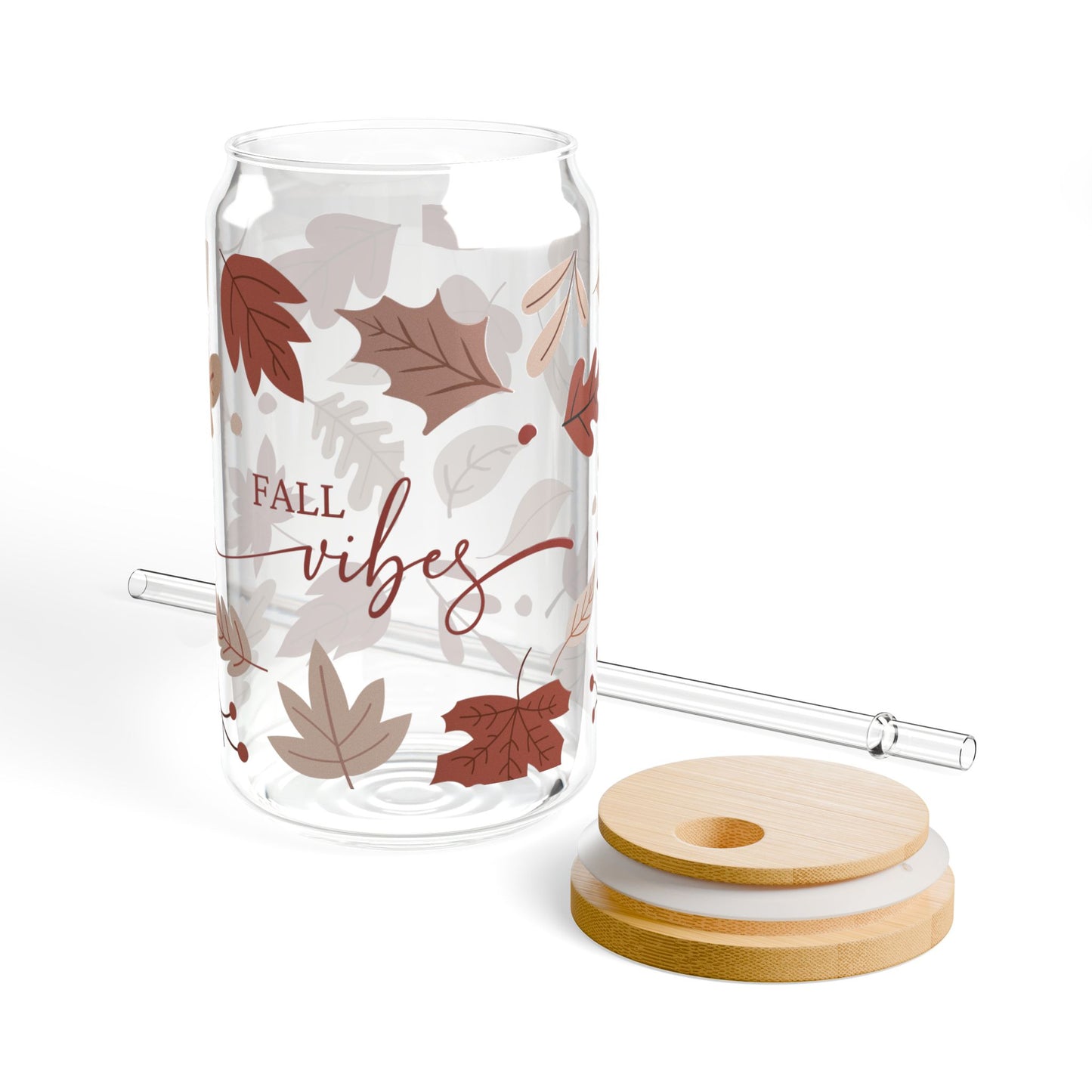 Fall Vibes Sipper Glass, 16oz