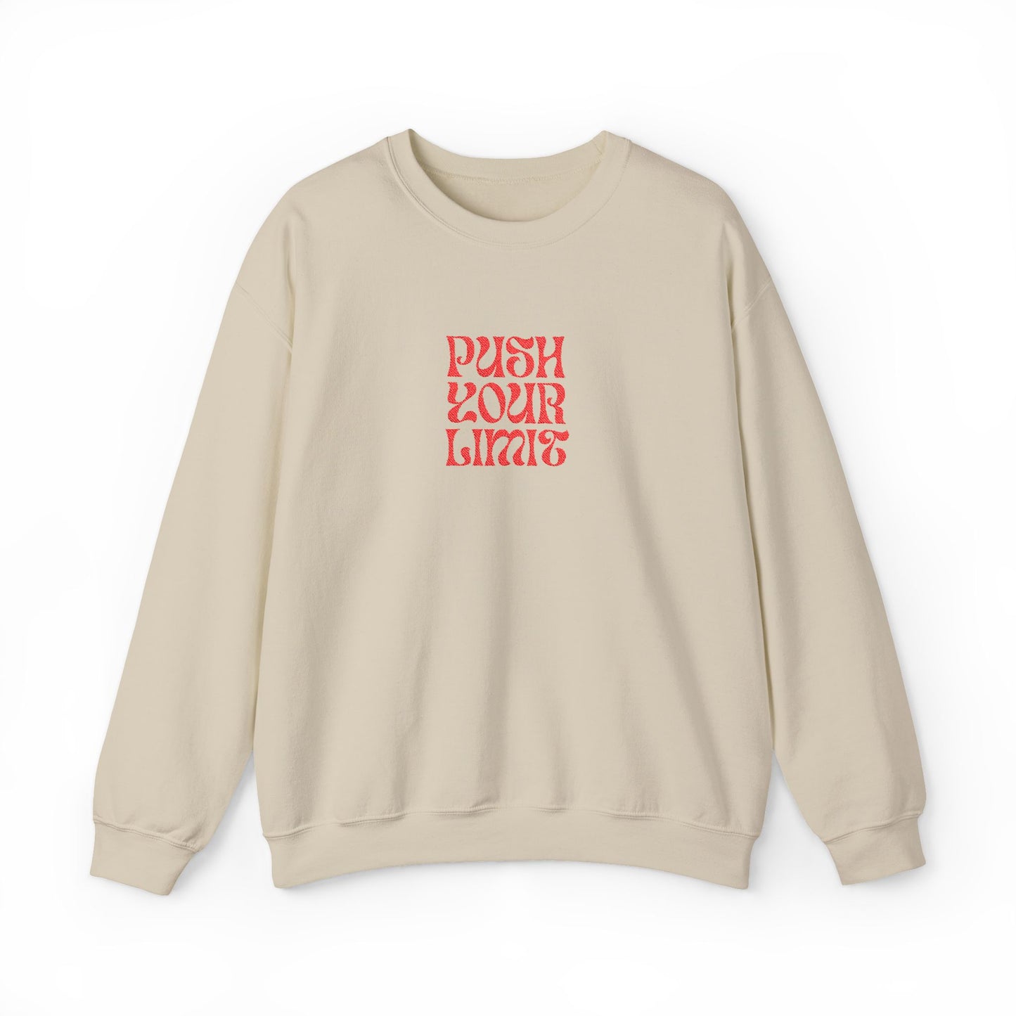 Push Your Limits Unisex Heavy Blend™ Crewneck Sweatshirt (Embroidery Decoration)