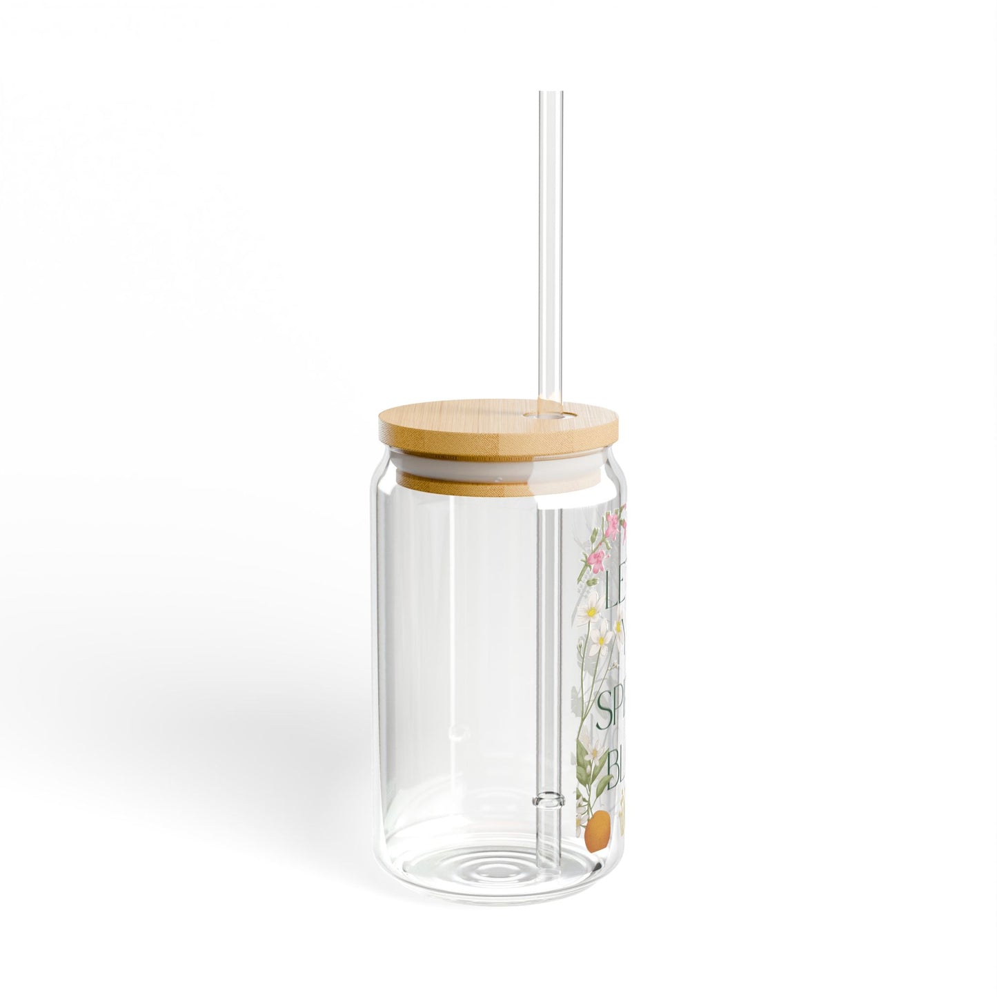 Let Your Spirit Bloom Sipper Glass, 16oz