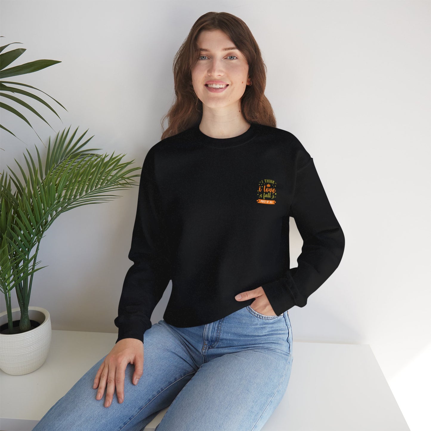 I Think I Love Fall Most Of All Unisex Heavy Blend™ Crewneck Sweatshirt