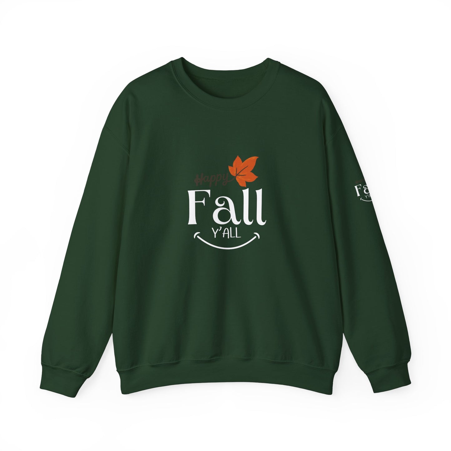 Happy Fall Y'all Unisex Heavy Blend™ Crewneck Sweatshirt