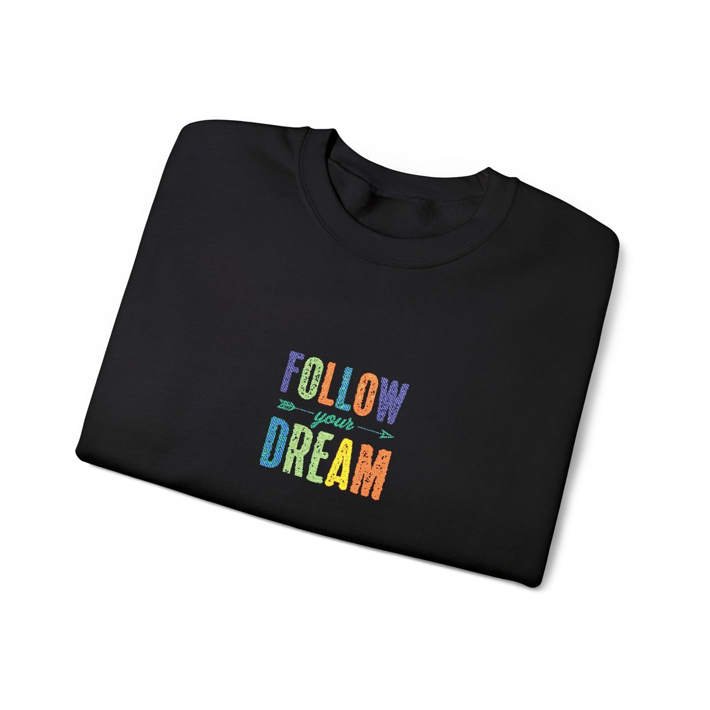 Follow Your Dreams Unisex Heavy Blend™ Crewneck Sweatshirt (Embroidery Decoration)