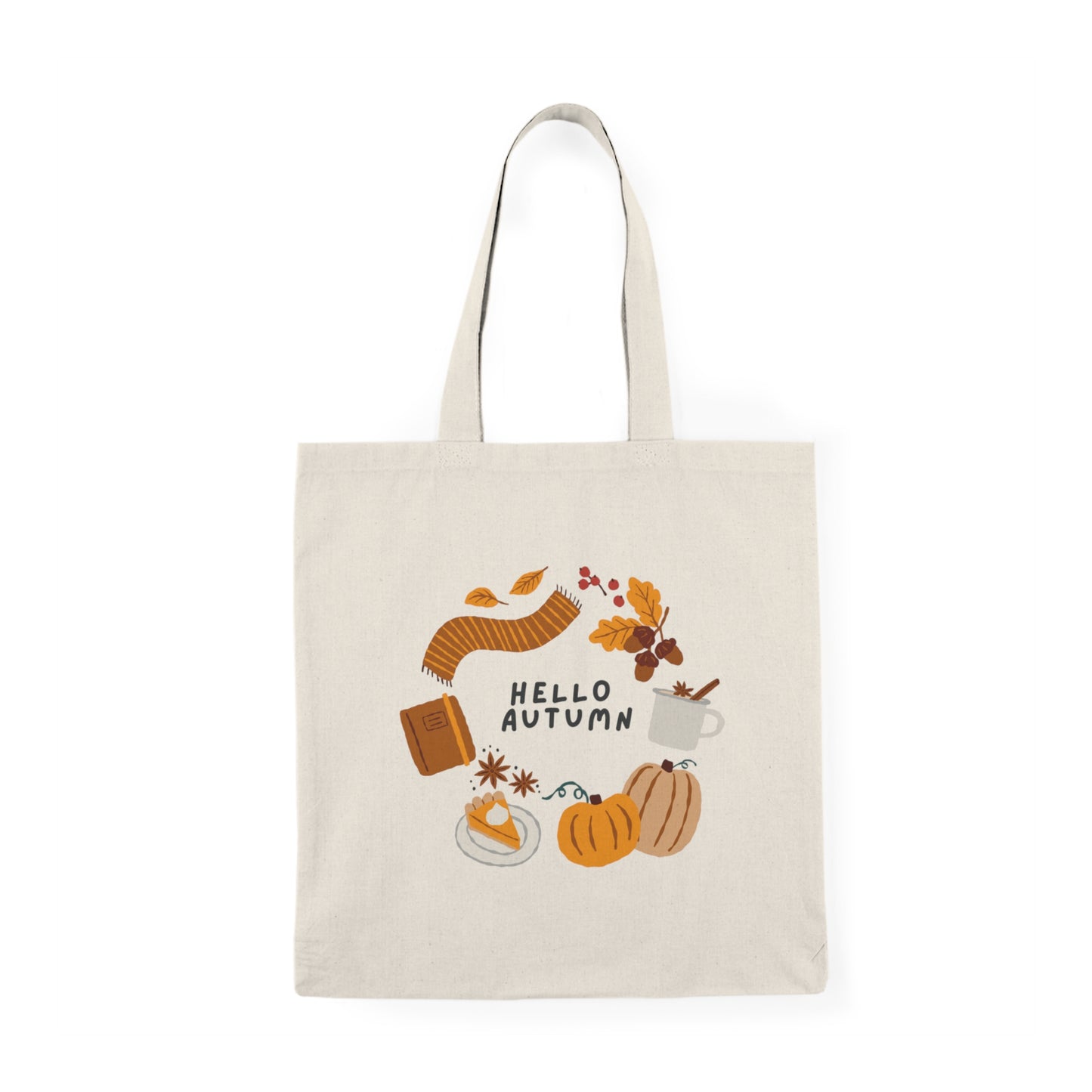 Hello Autumn Natural Tote Bag