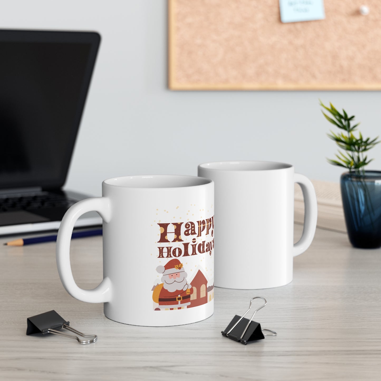 Happy Holidays New Year Ceramic Coffee Mug, 11oz