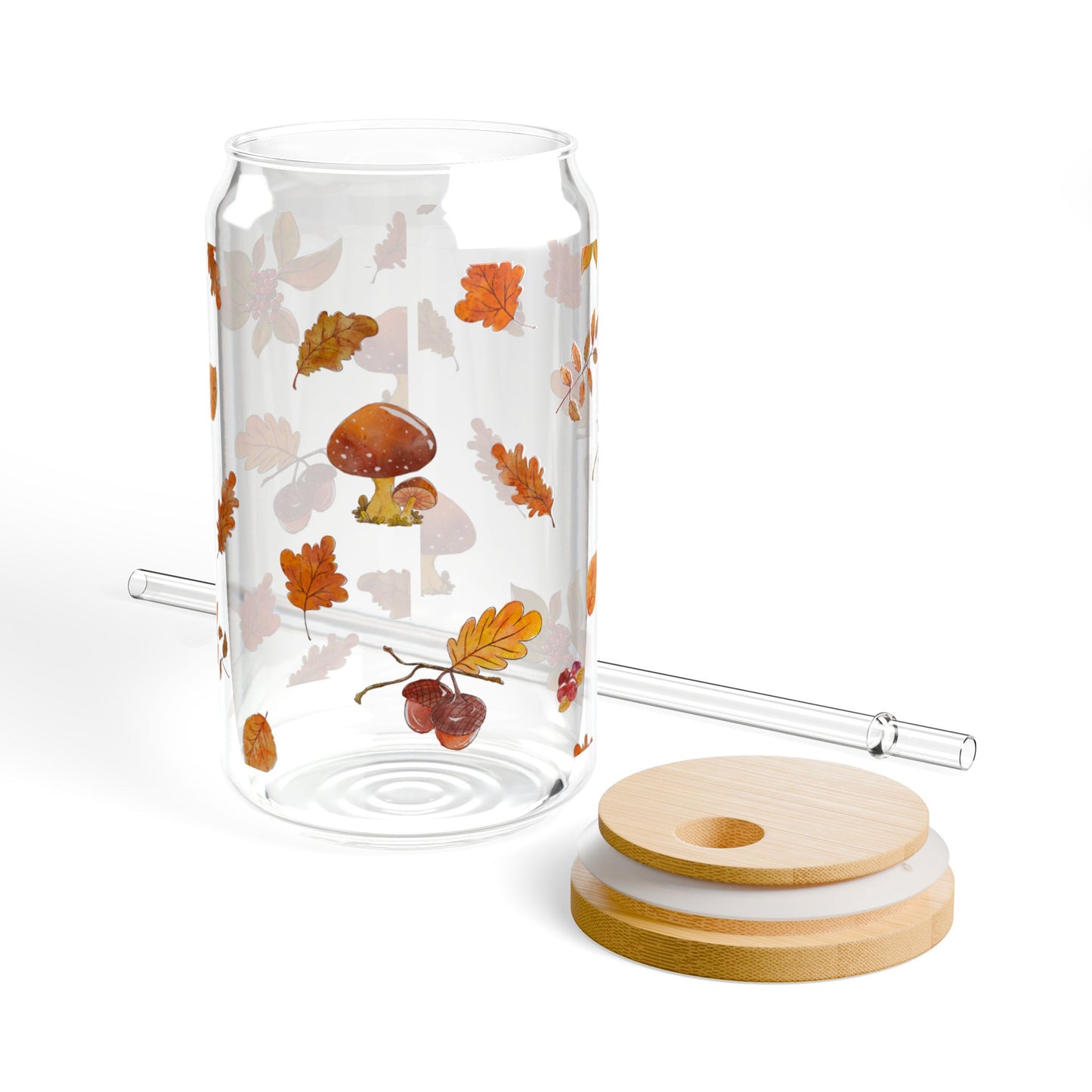 Autumn Hues Sipper Glass, 16oz