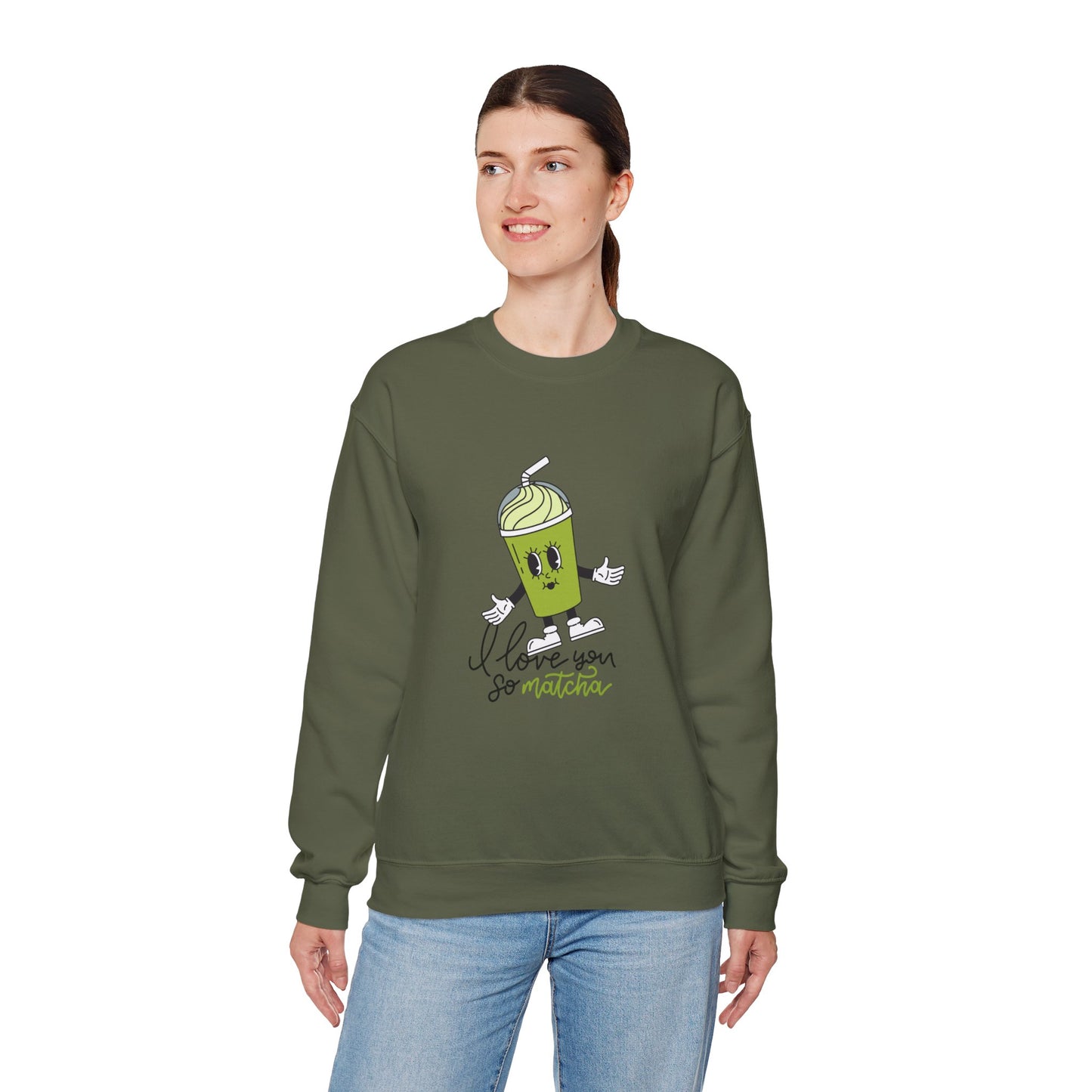I Love You So Matcha Women's Heavy Blend™ Crewneck Sweatshirt
