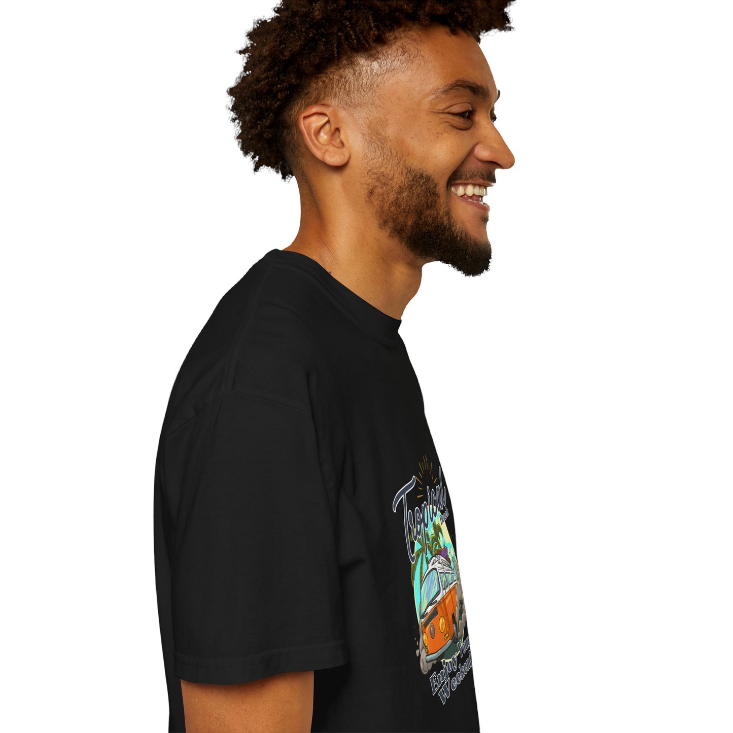 Tropical Beach Unisex Garment-Dyed T-shirt