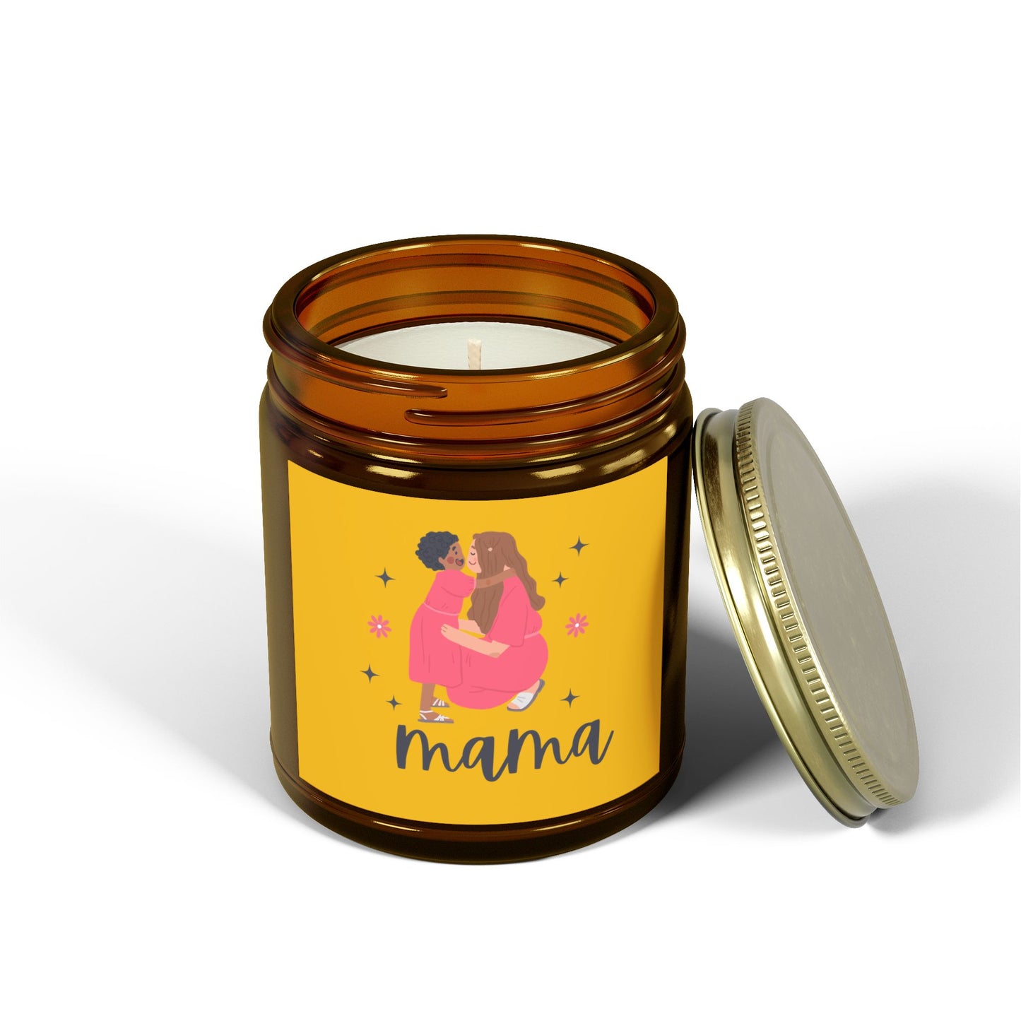 Mama Mango Coconut Scented Candles, Coconut Apricot Wax (9oz)
