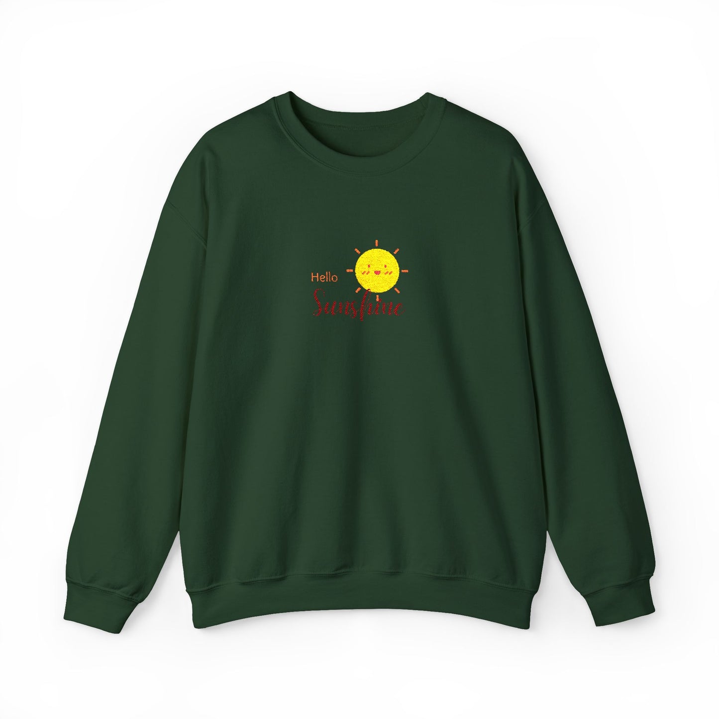 Hello Sunshine Unisex Heavy Blend™ Crewneck Sweatshirt (Embroidery Decoration)