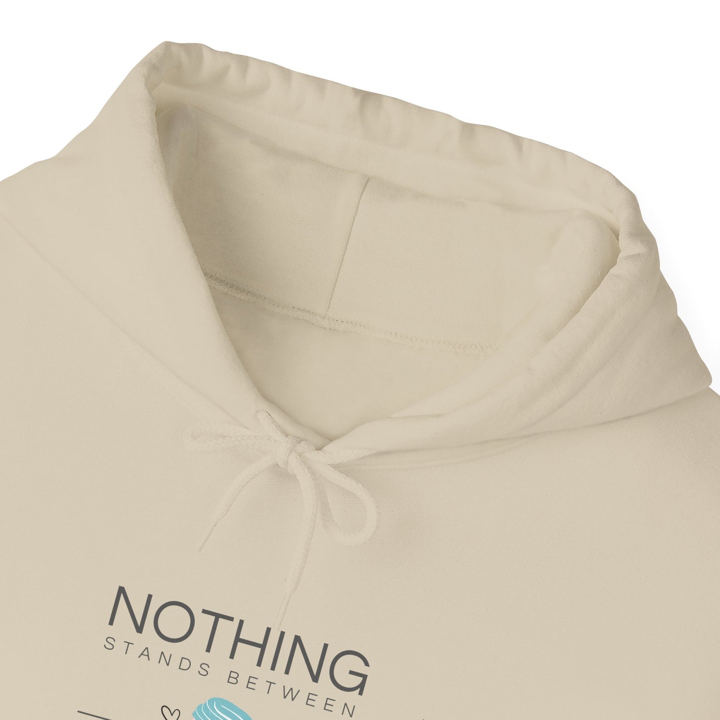 Nothing Stands Between A Girl And Her Coffee Women's Heavy Blend™ Hooded Sweatshirt