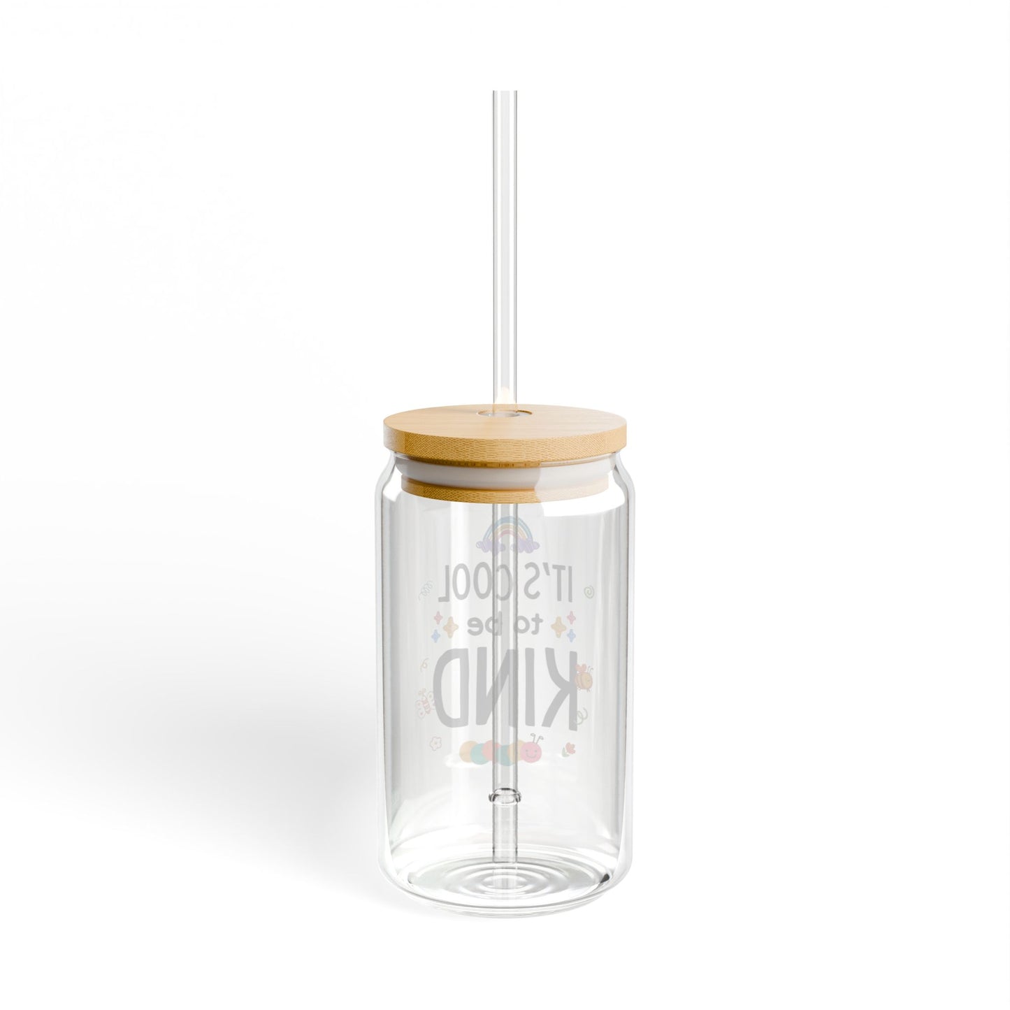 It's Cool To Be Kind Sipper Glass, 16oz