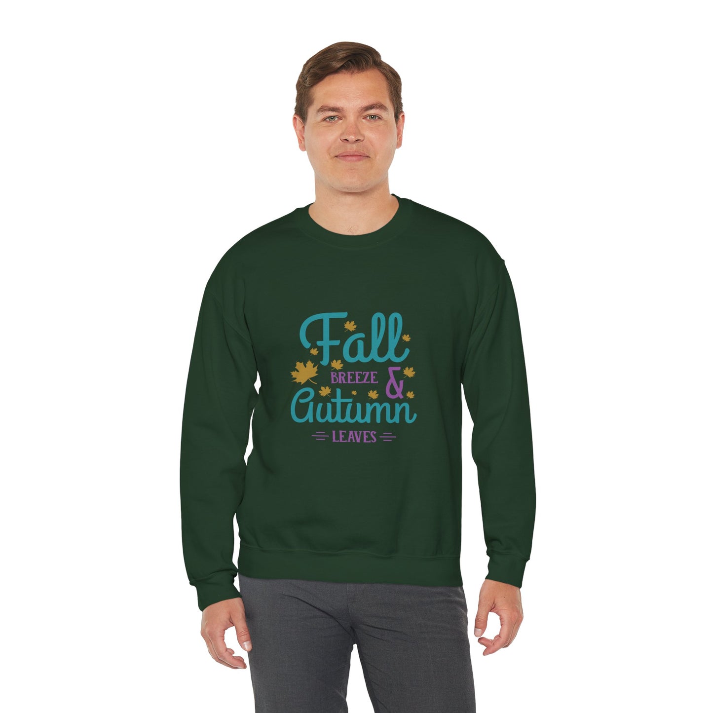 Fall Breeze And Autumn Leaves Unisex Heavy Blend™ Crewneck Sweatshirt
