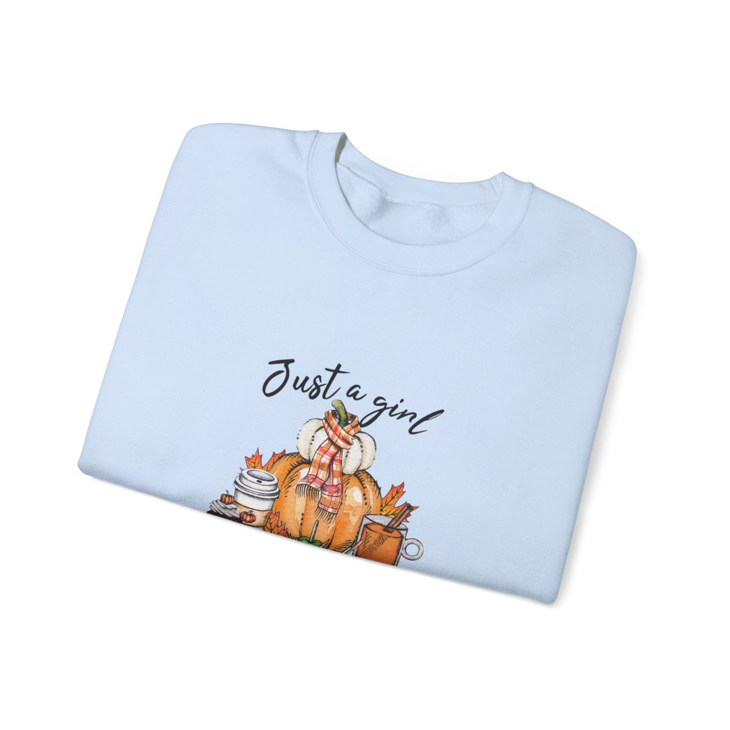 Just A Girl Who Loves Fall Women's Heavy Blend™ Crewneck Sweatshirt