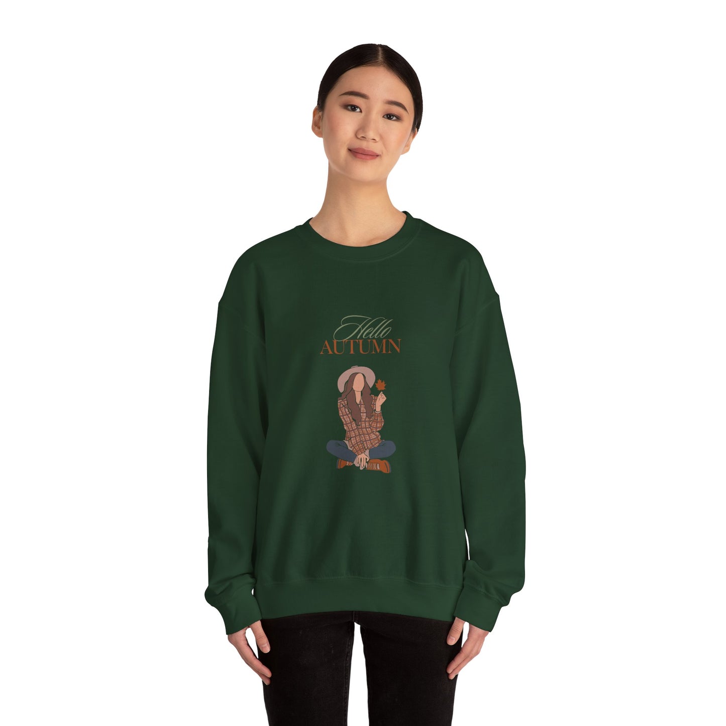 Brown Autumn Women's Heavy Blend™ Crewneck Sweatshirt