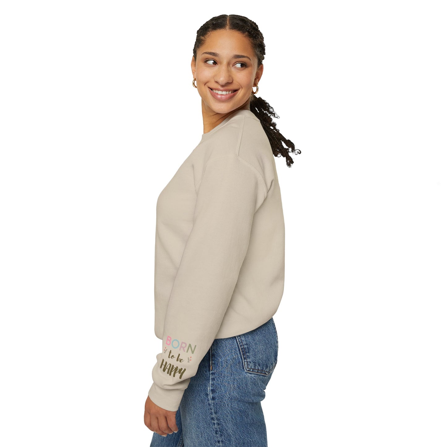 Born To Be Happy Women's Heavy Blend™ Crewneck Sweatshirt