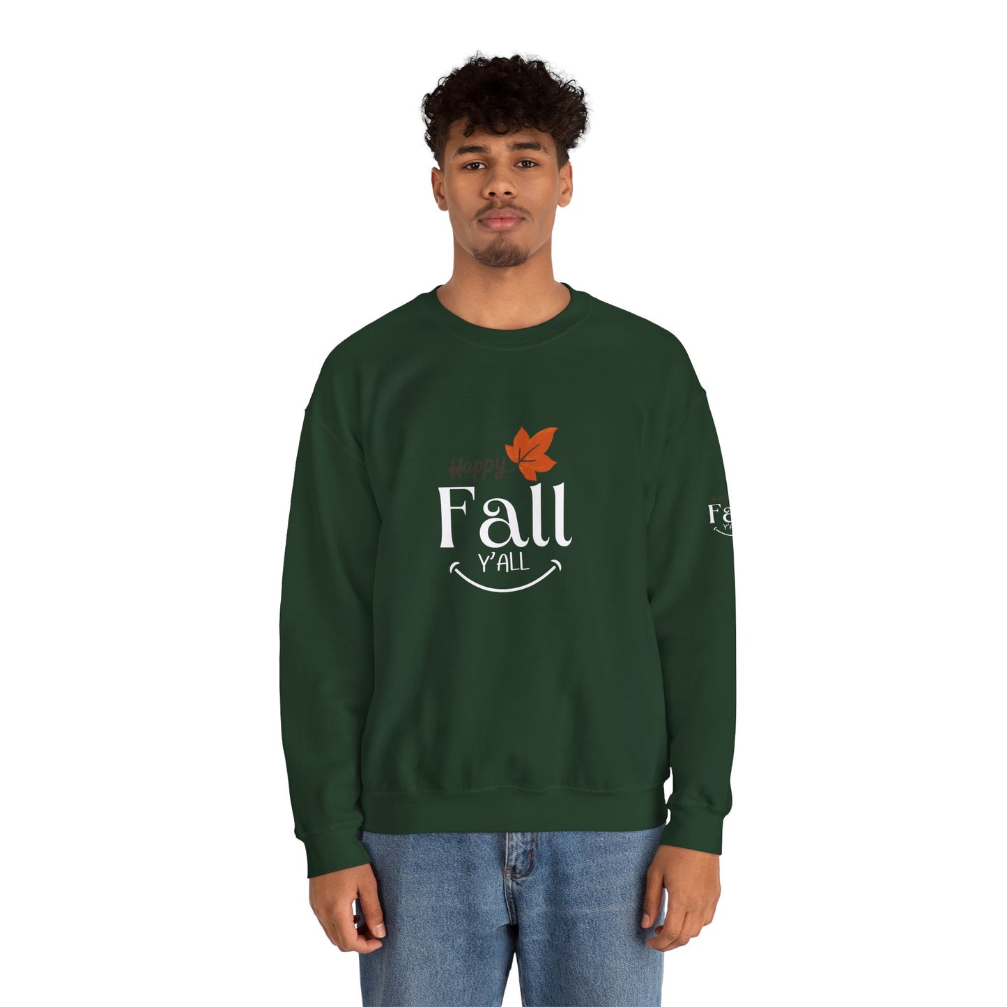 Happy Fall Y'all Unisex Heavy Blend™ Crewneck Sweatshirt
