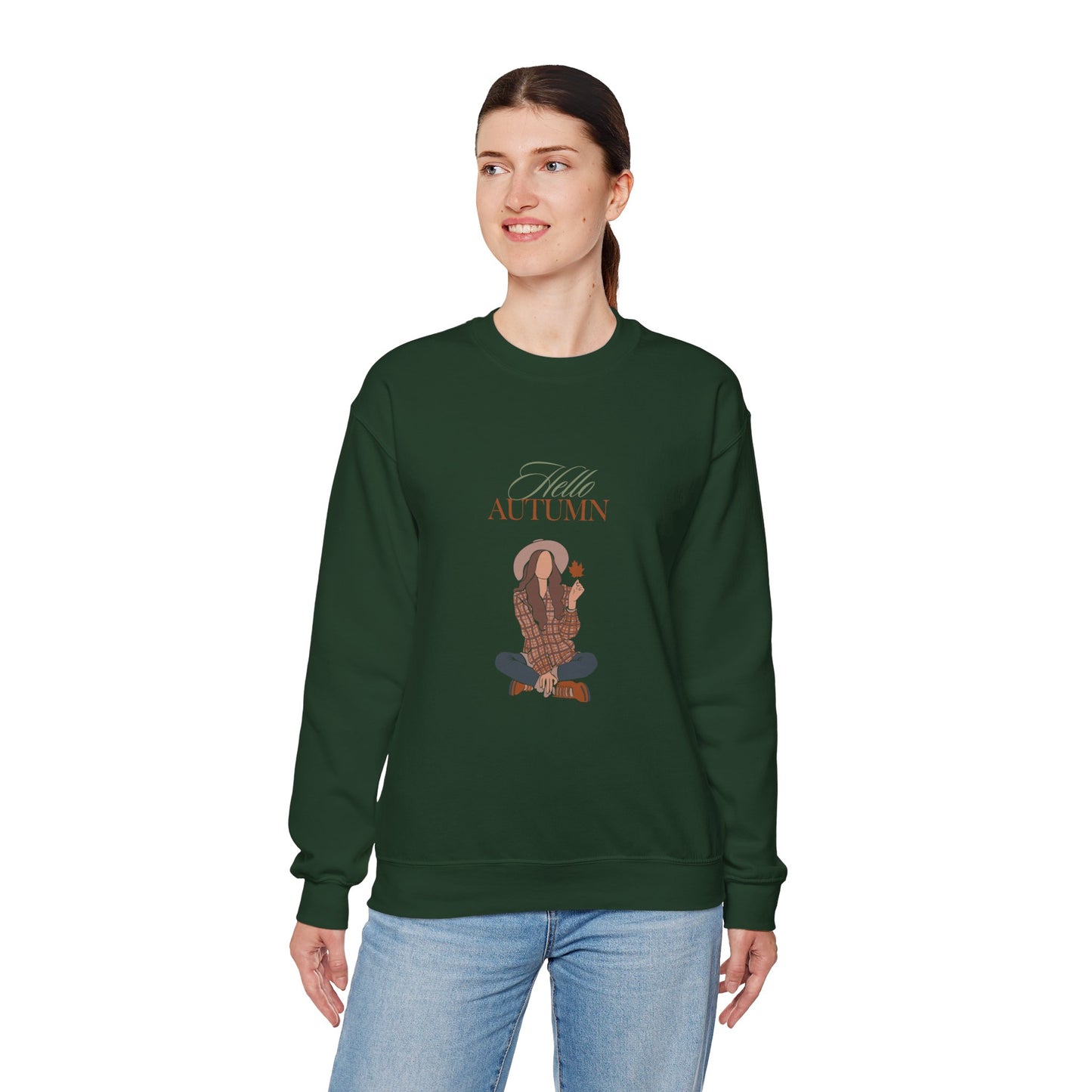 Brown Autumn Women's Heavy Blend™ Crewneck Sweatshirt