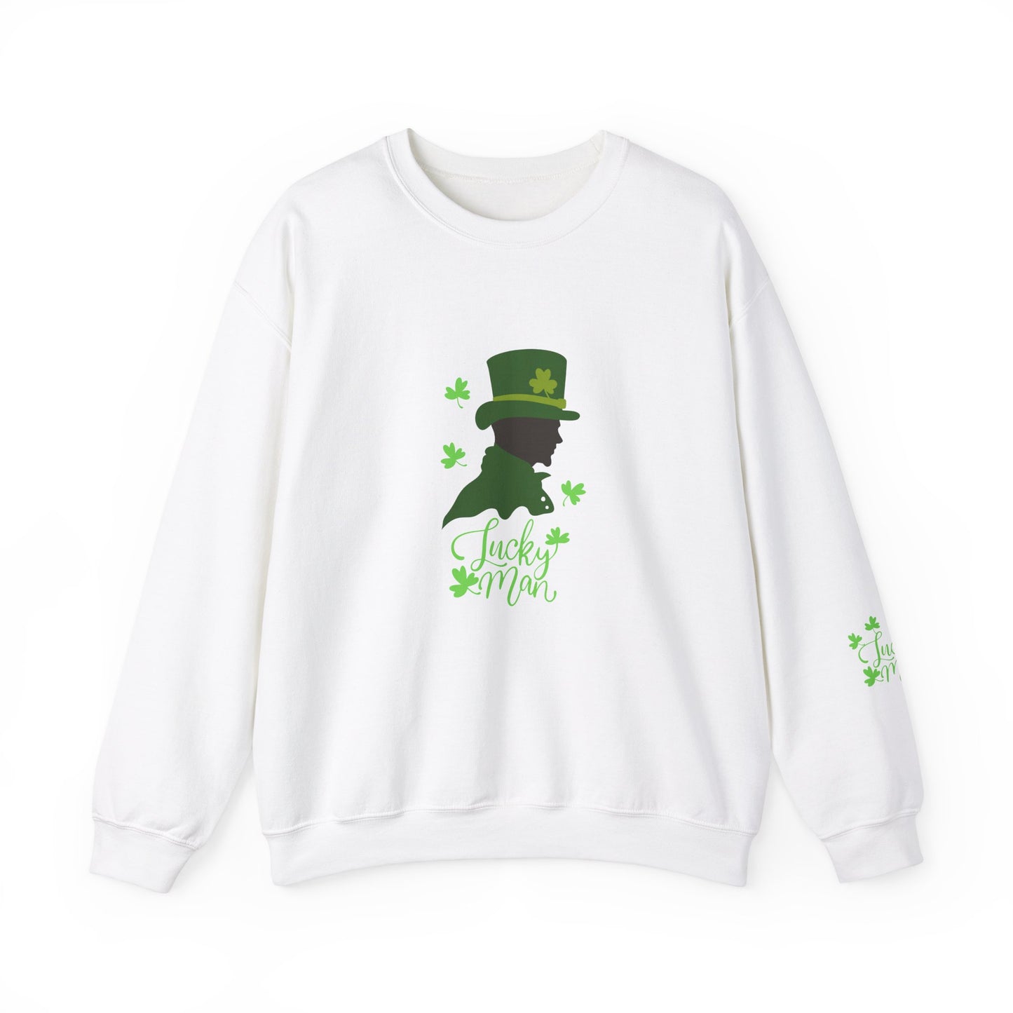 Lucky Man Men's Heavy Blend™ Crewneck Sweatshirt