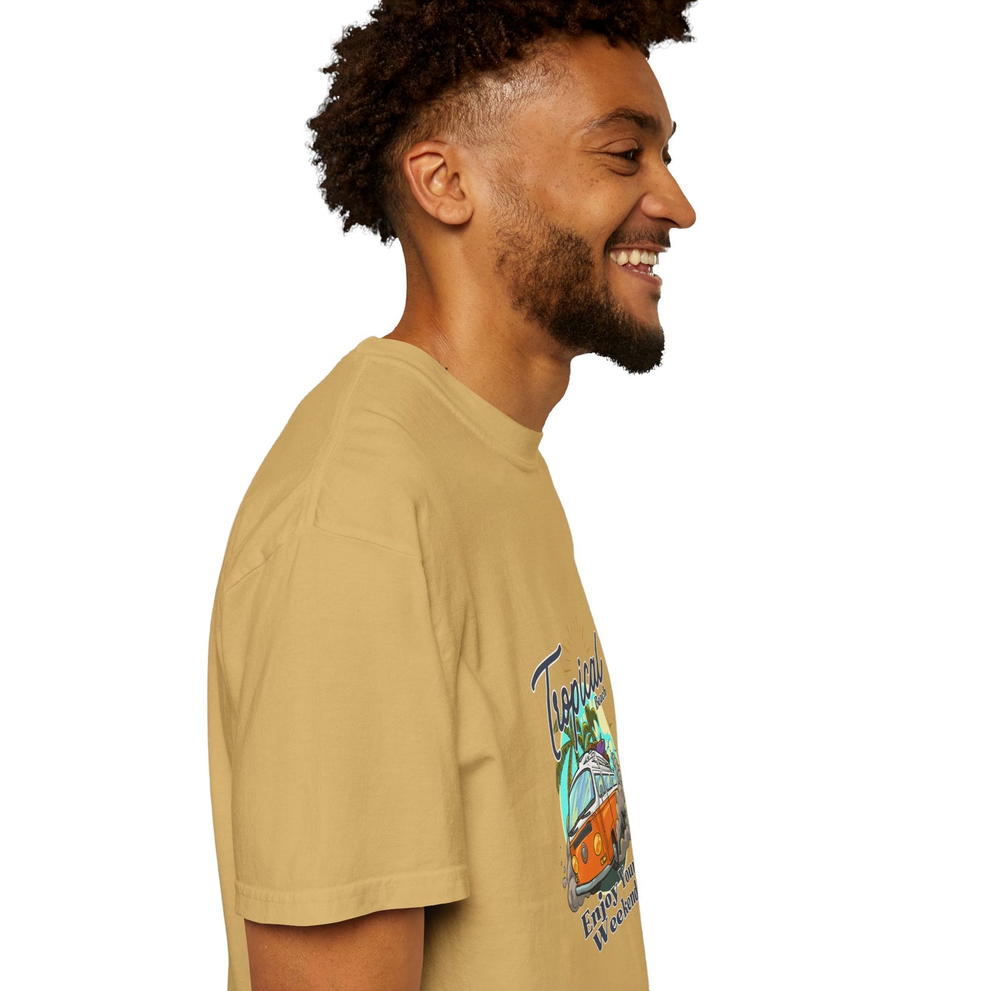 Tropical Beach Unisex Garment-Dyed T-shirt