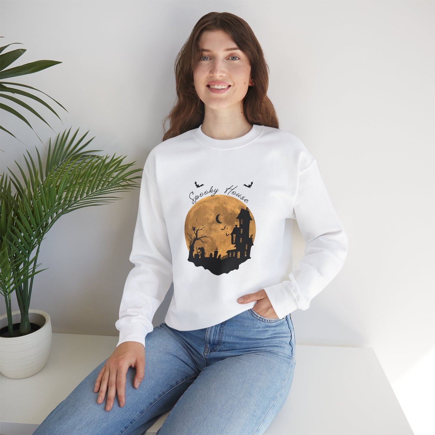 Spooky House Unisex Heavy Blend™ Crewneck Sweatshirt