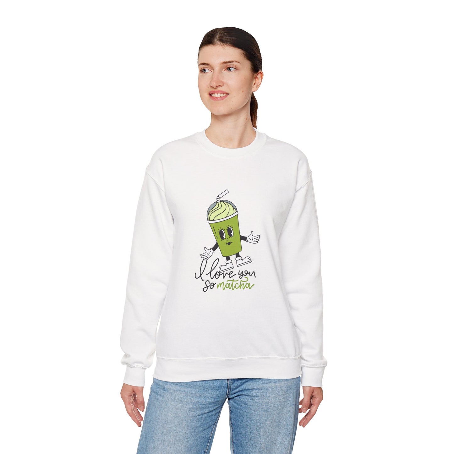 I Love You So Matcha Women's Heavy Blend™ Crewneck Sweatshirt