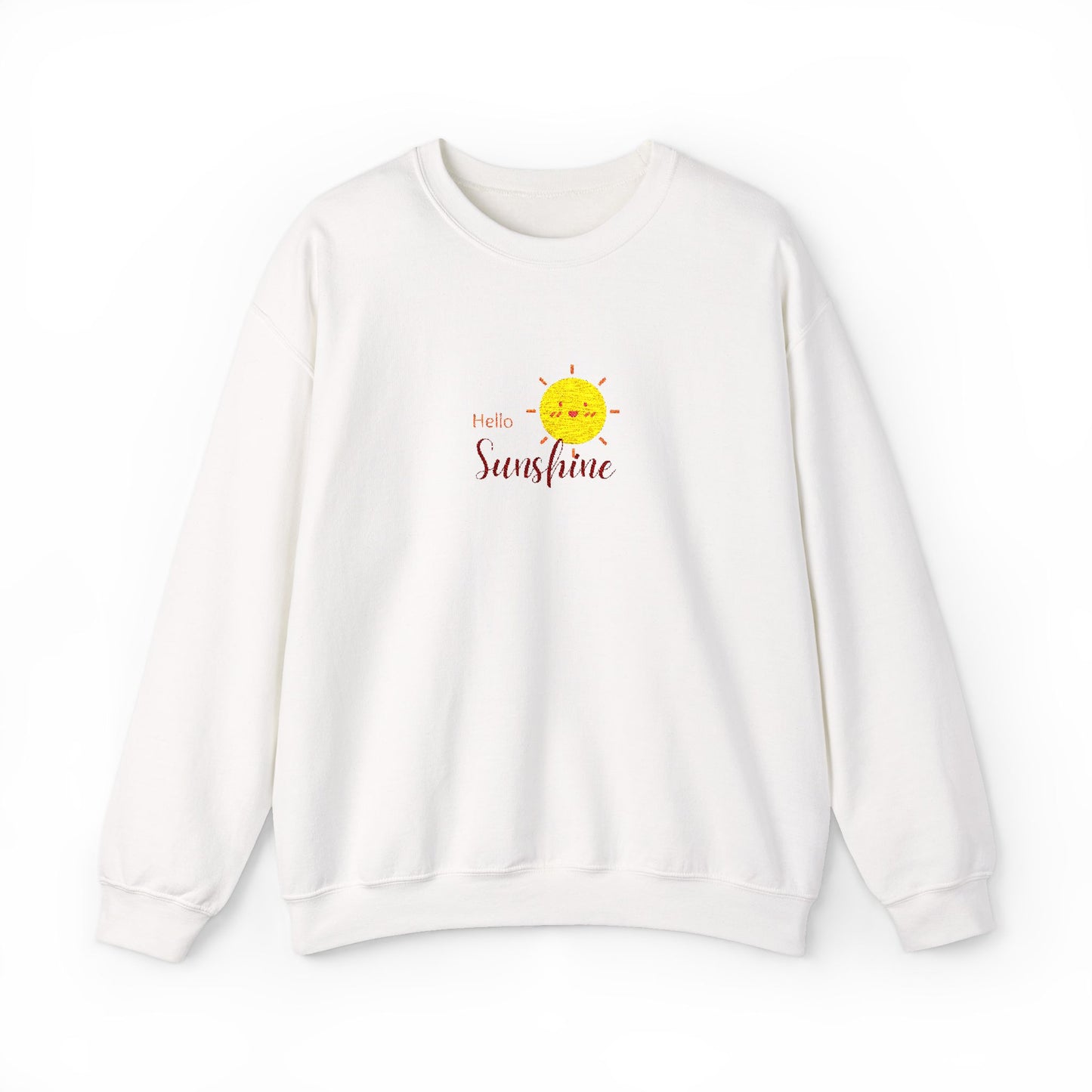 Hello Sunshine Unisex Heavy Blend™ Crewneck Sweatshirt (Embroidery Decoration)