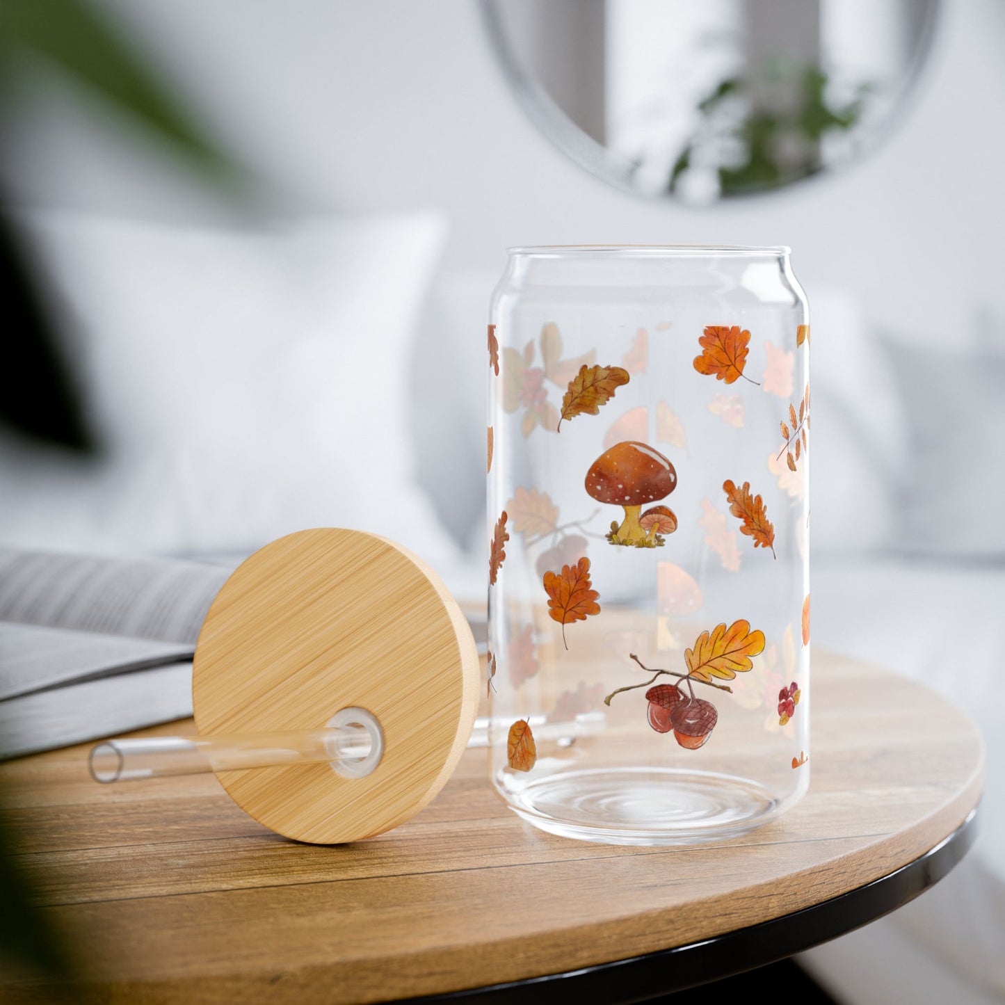 Autumn Hues Sipper Glass, 16oz