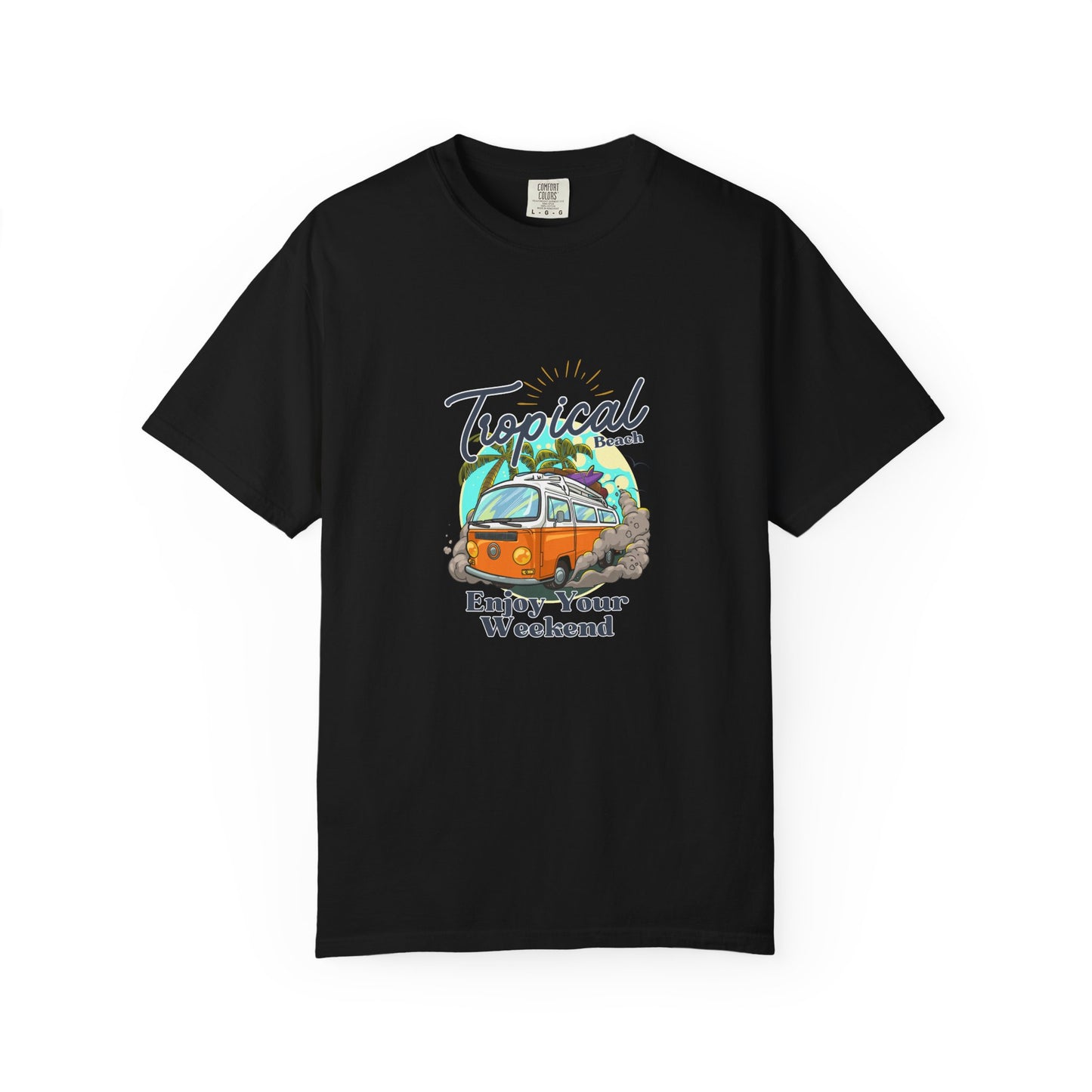 Tropical Beach Unisex Garment-Dyed T-shirt
