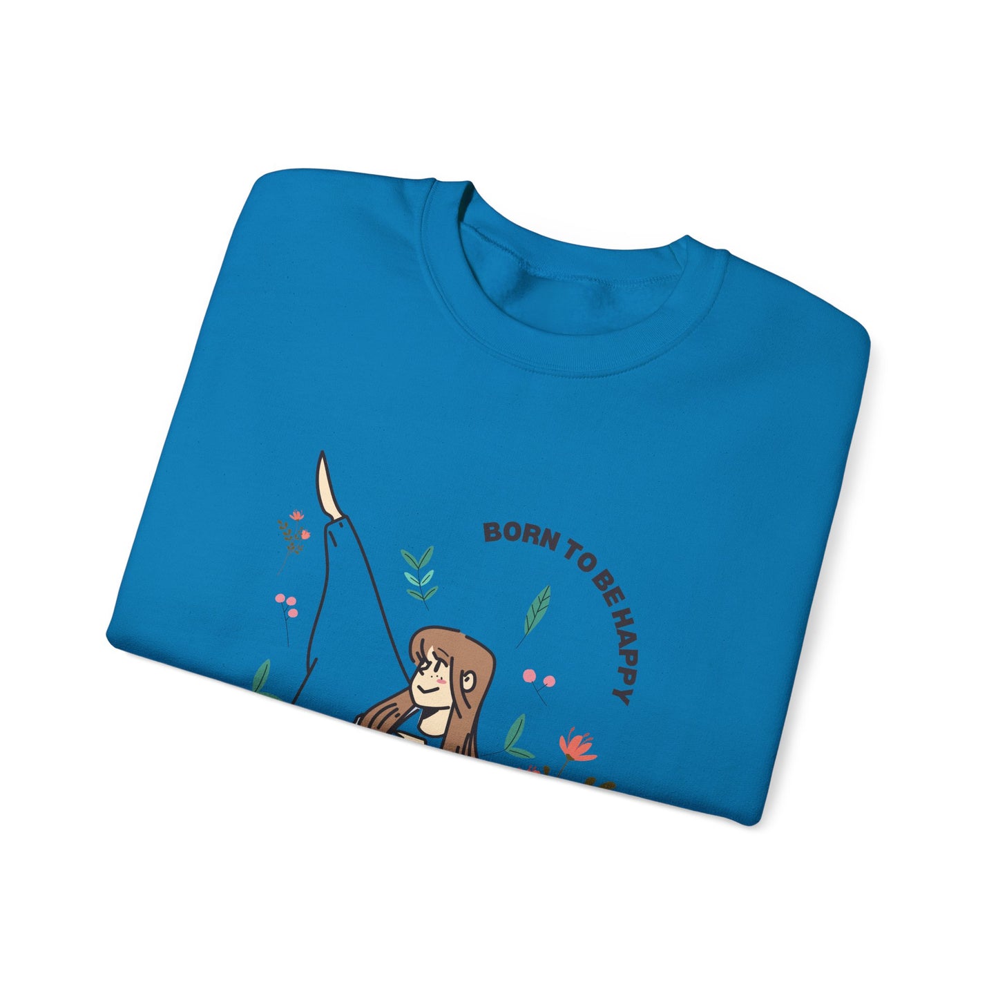 Born To Be Happy Women's Heavy Blend™ Crewneck Sweatshirt