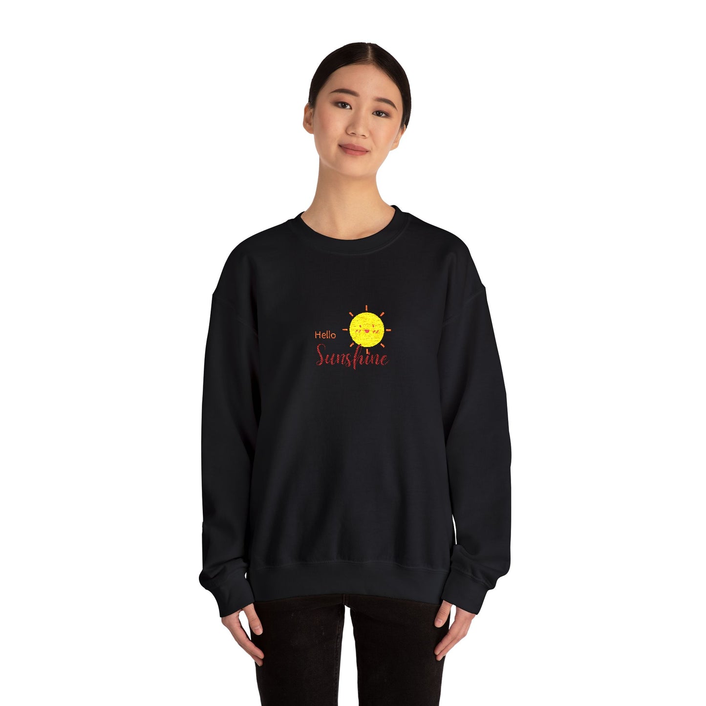 Hello Sunshine Unisex Heavy Blend™ Crewneck Sweatshirt (Embroidery Decoration)