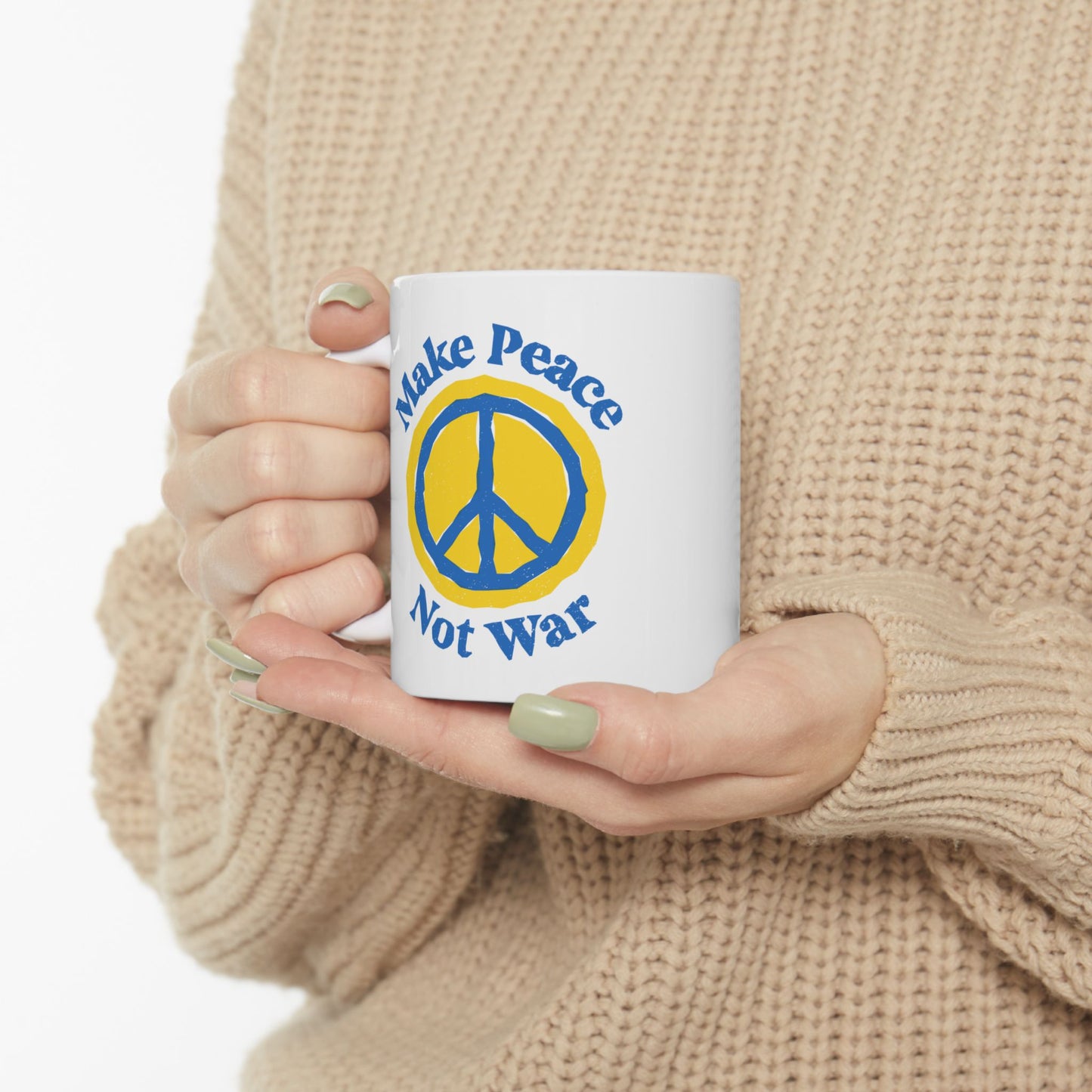 Make Peace Ceramic Mug, (11oz, 15oz)